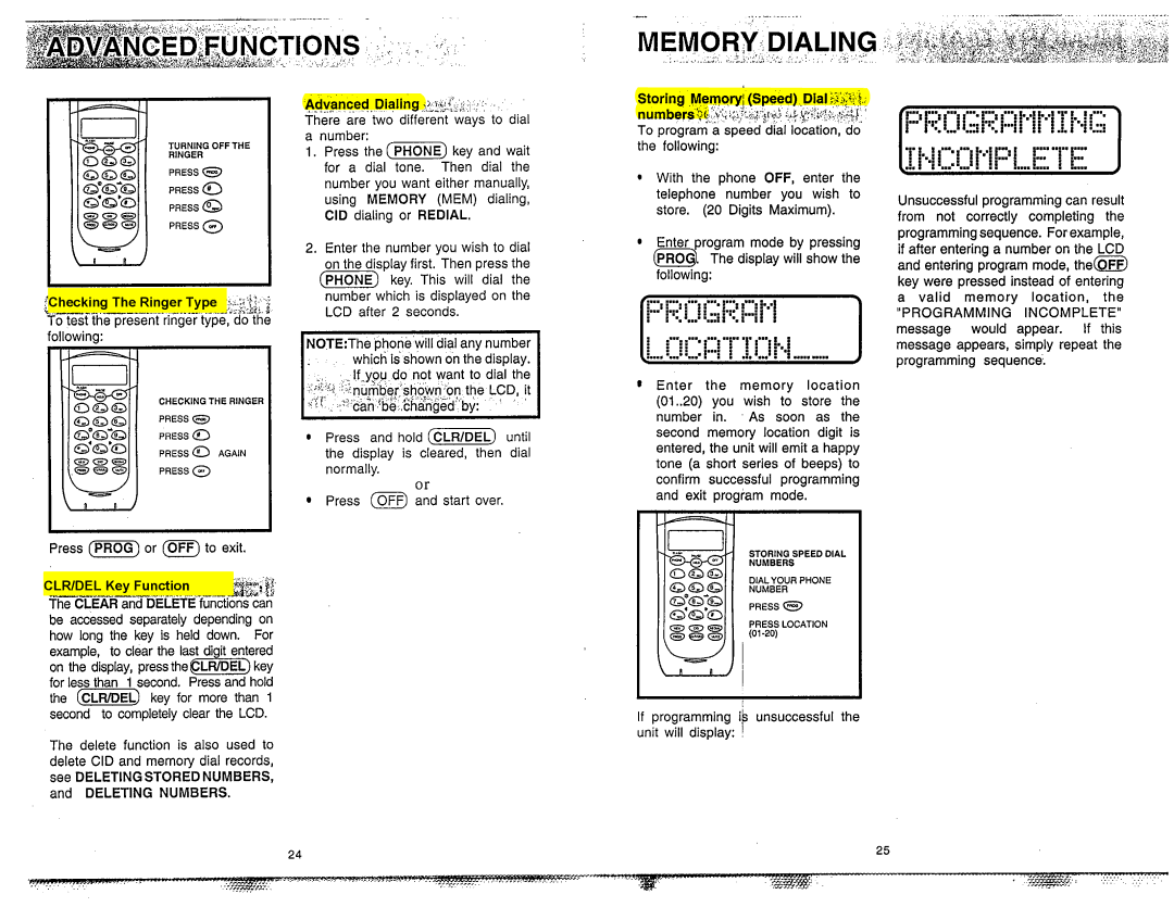 VTech VT 1921 manual Following, Unsuccessful Unit will display 