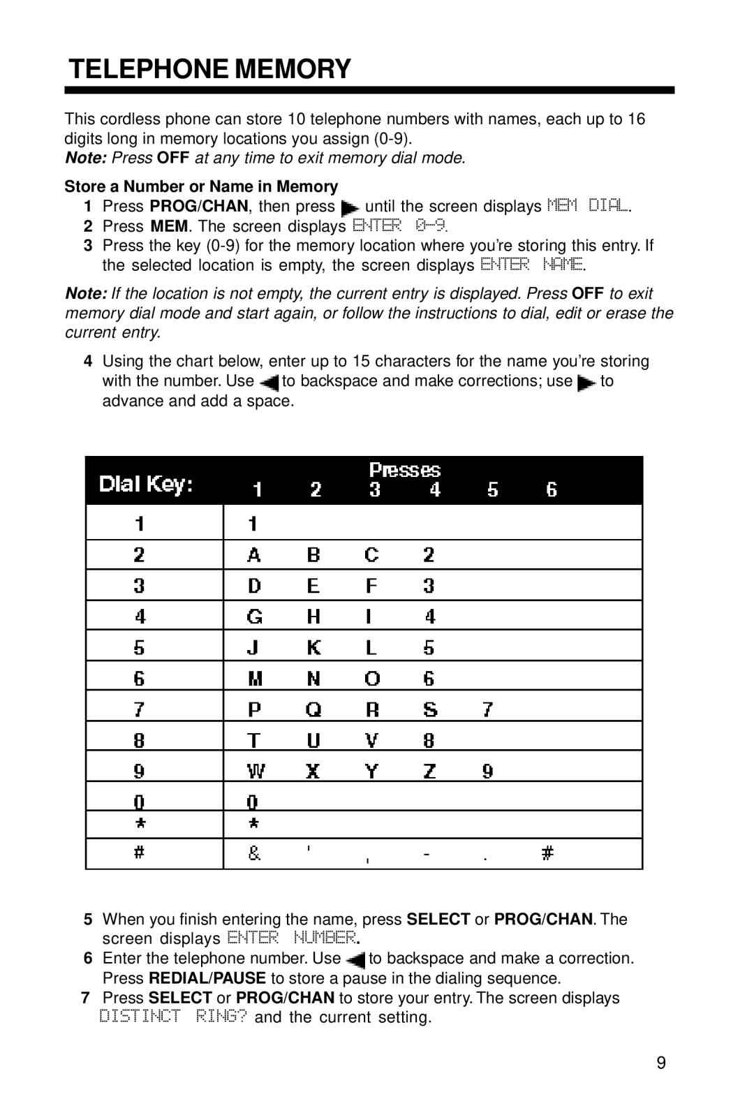 VTech VT 2428 manual Telephone Memory, Store a Number or Name in Memory 