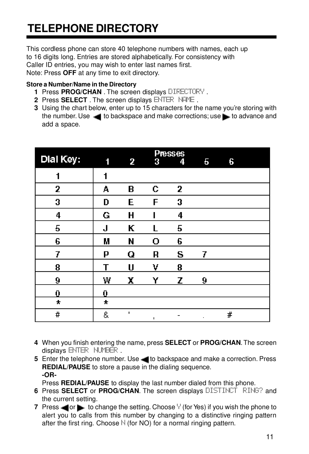 VTech VT 2428 manual Telephone Directory, Store a Number/Name in the Directory 