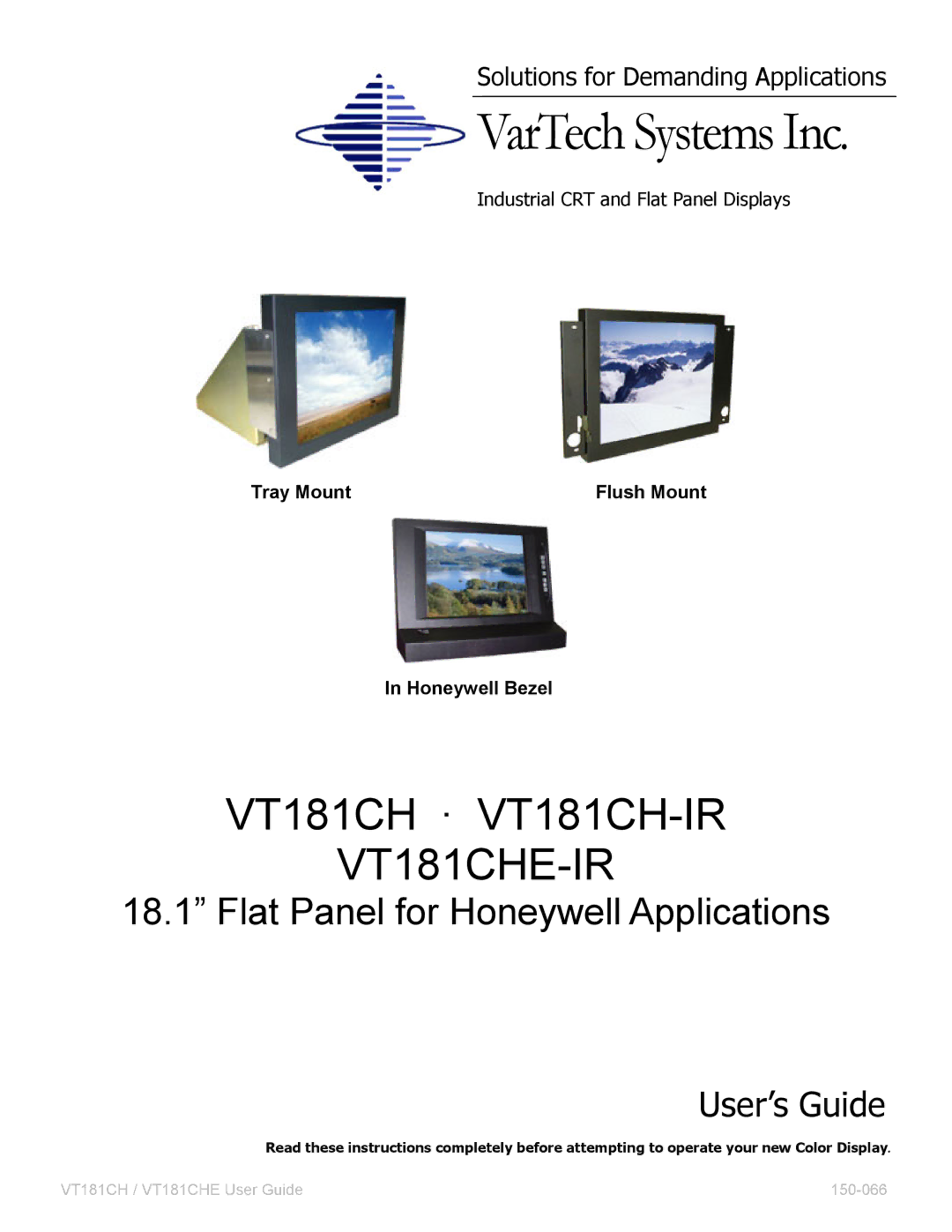 VTech VT181CHE-IR, VT181CH-IR manual VarTech Systems Inc 