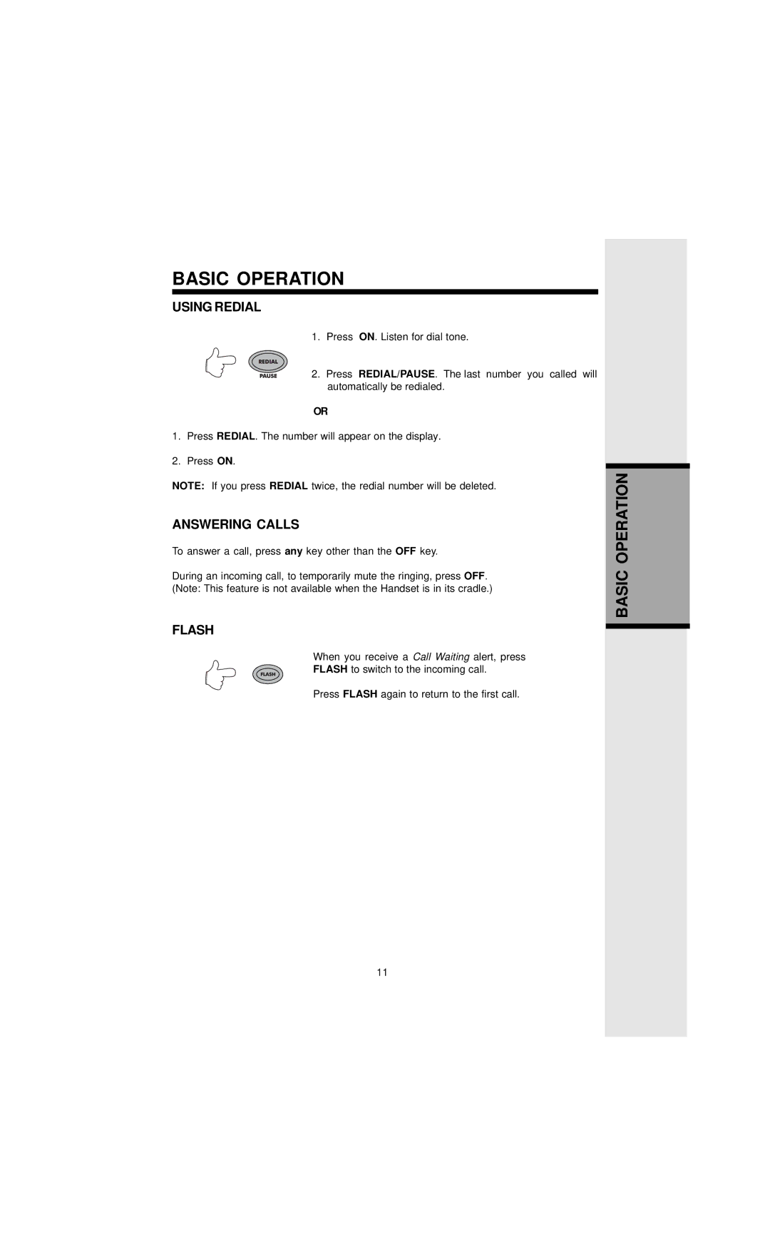 VTech VT9127 important safety instructions Using Redial, Answering Calls, Flash 