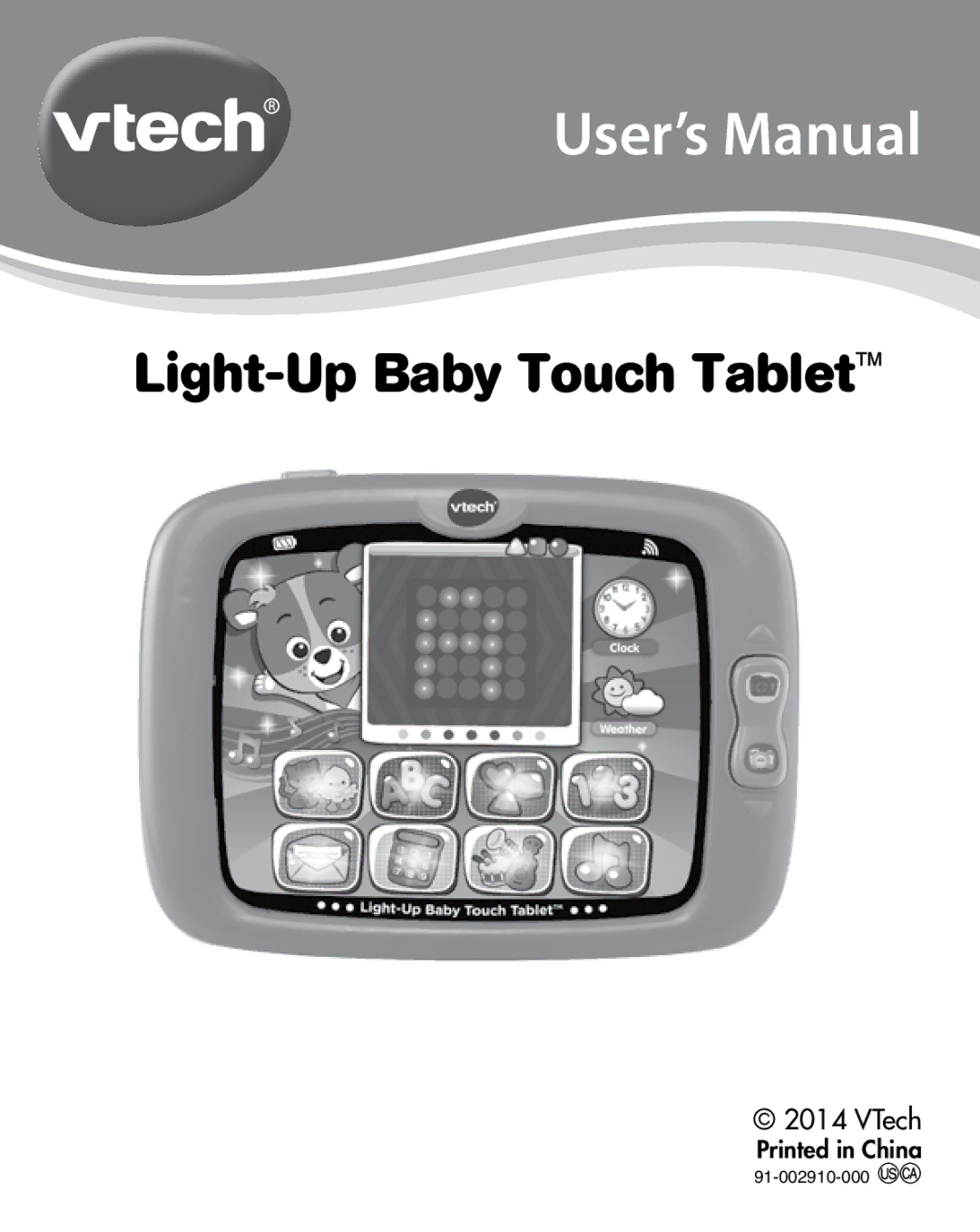 VTech vtech light-up baby touch tablet user manual User’s Manual 