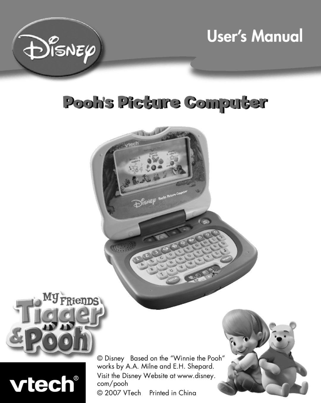 VTech Winnie the Pooh manual Poohs Picture Computer 