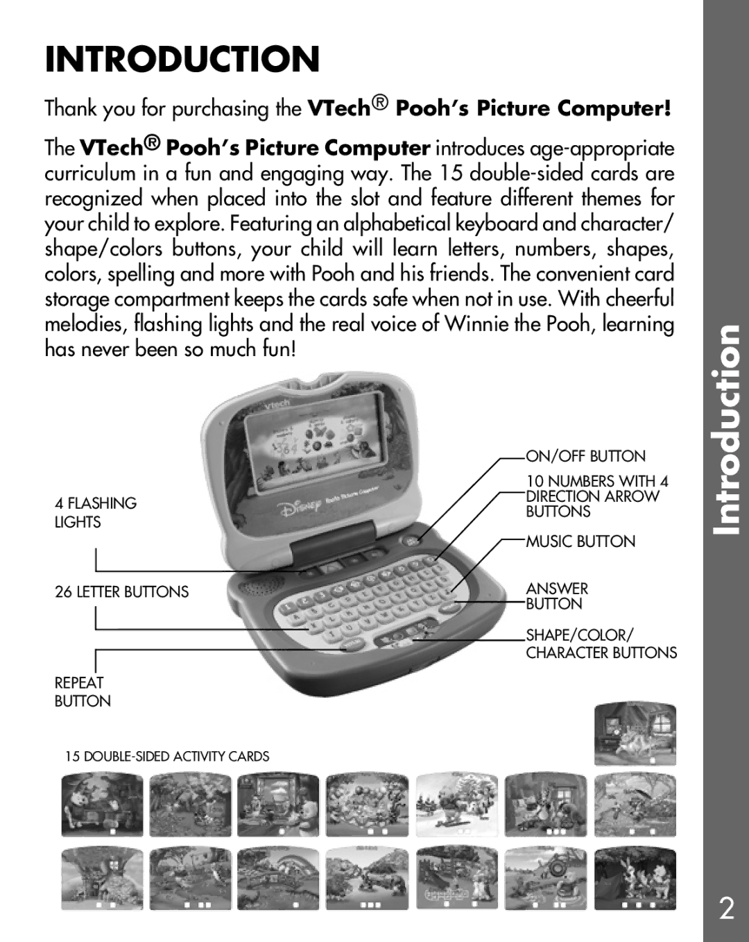 VTech Winnie the Pooh manual Introduction 