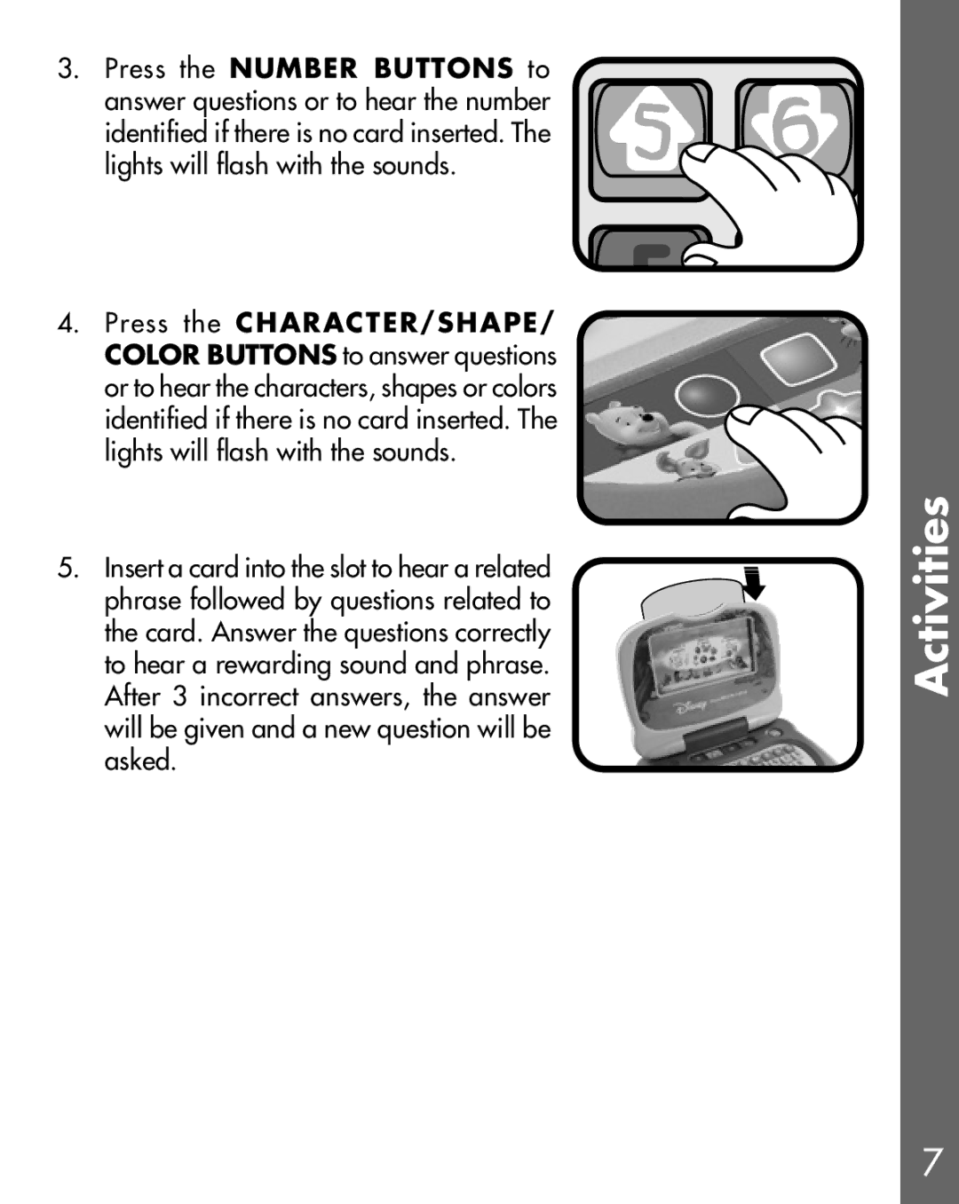 VTech Winnie the Pooh manual Activities 