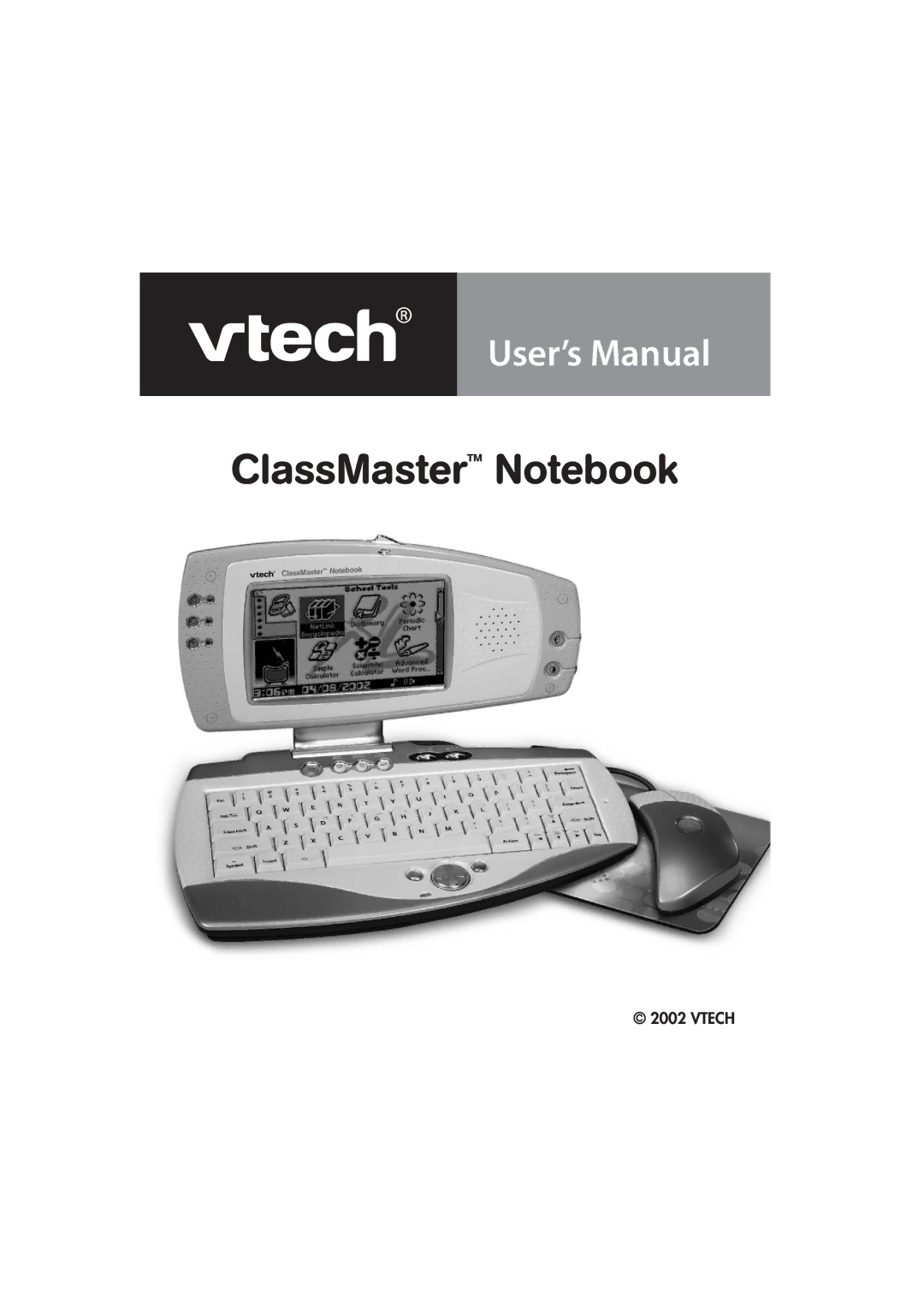 VTech XL Series user manual ClassMaster Notebook 