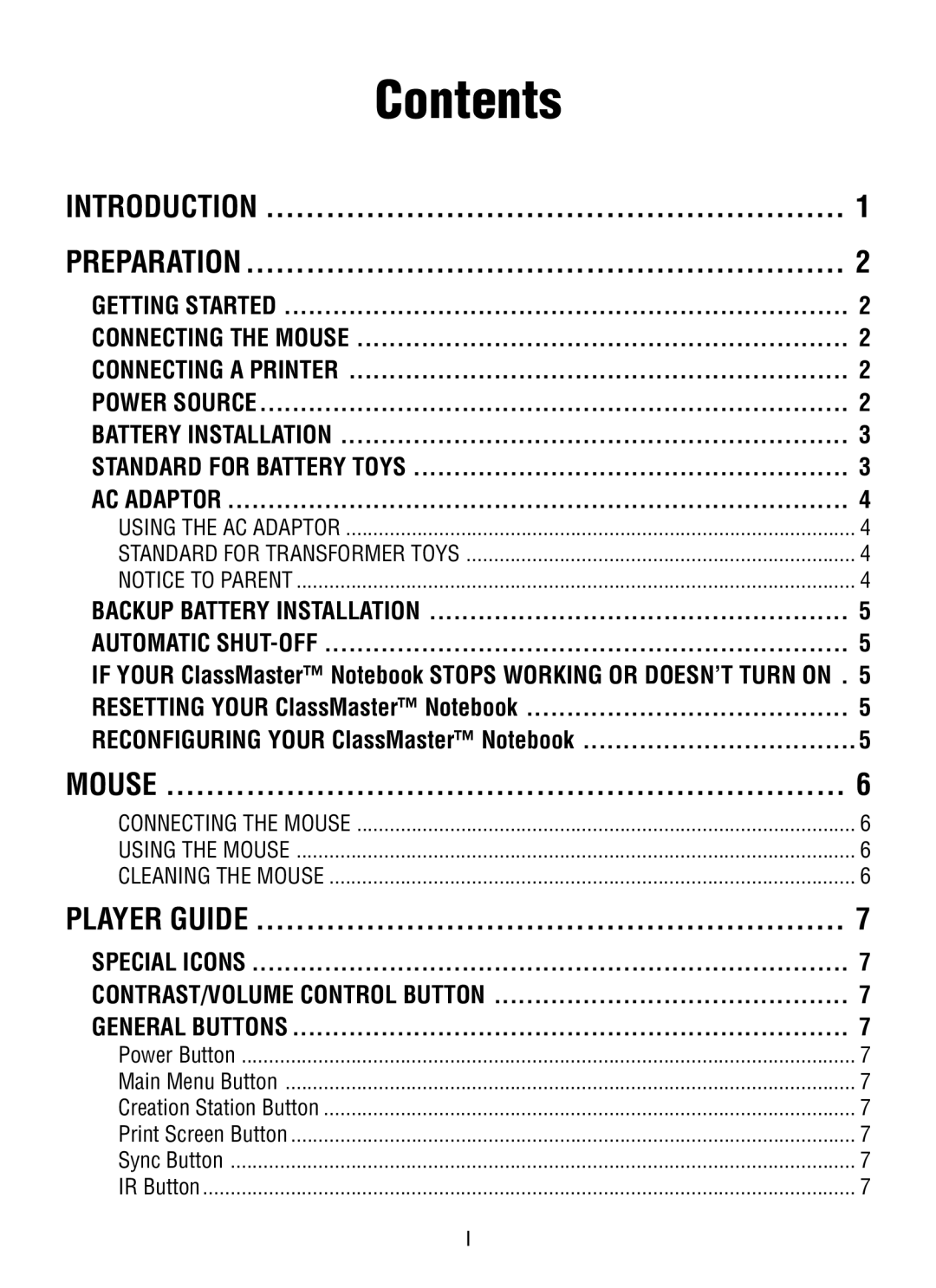 VTech XL Series user manual Contents 