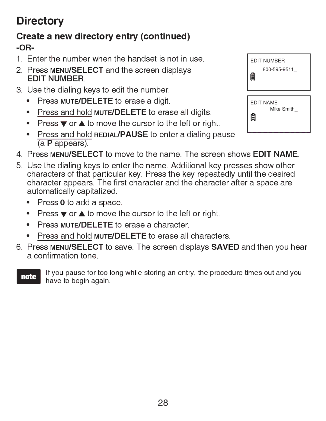 VTech CS6428-2/CS6429/ CS6249-15/CS6429-16/ CS6429-2/CS6429-3/ CS6429-4/CS6429-5 user manual Edit Number 