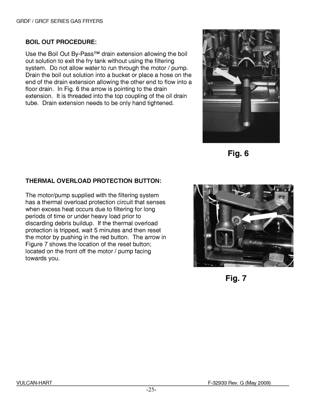 Vulcan-Hart 1GR45CF ML-136791, 3GR45DF ML-136427, 2GR45DF ML-136424 Boil OUT Procedure, Thermal Overload Protection Button 