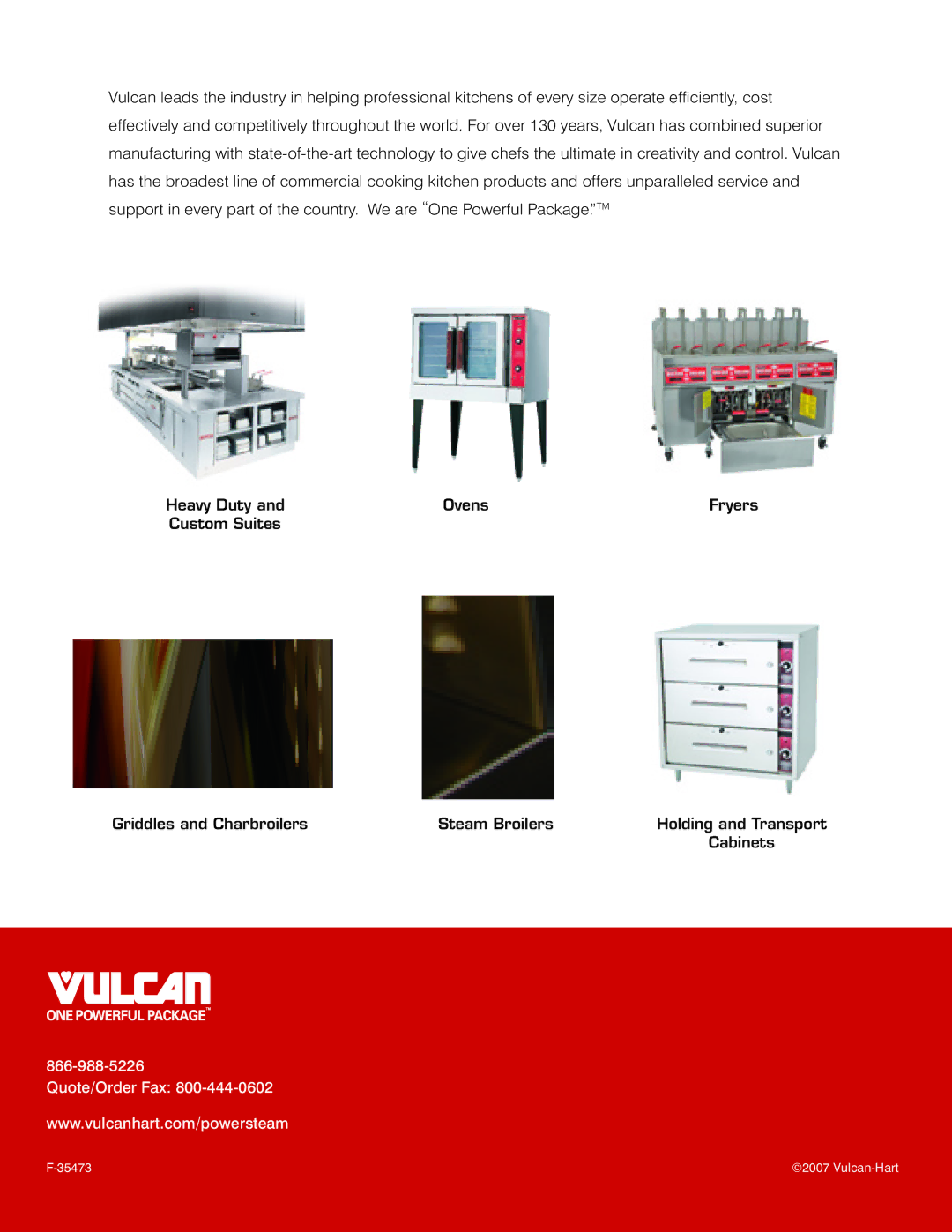 Vulcan-Hart C24EA5 DLX, C24EA3 DLX manual Quote/Order Fax 