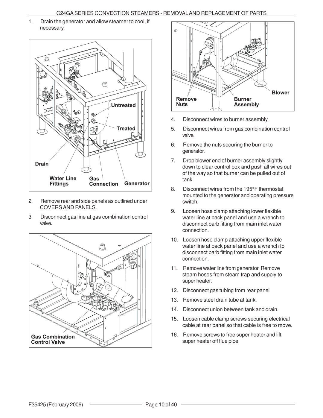 Vulcan-Hart C24GA6, C24GA10, ML-136021, ML-136022, C24GA6 ML-136021, C24GA10 ML-136022 service manual Covers and Panels 