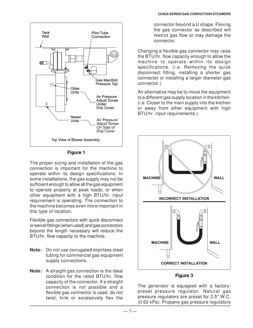 Vulcan-Hart C24GA10 ML-136022, C24GA6 ML-136021, C24GA6 ML-136056 Air˚Pressure˚ Adjust˚Screw On˚Side˚of˚ Drip˚Cover 