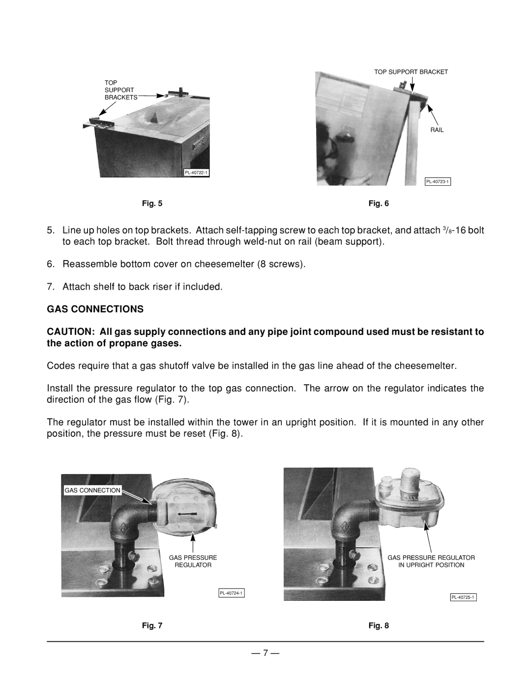 Vulcan-Hart CMR34 operation manual GAS Connections 