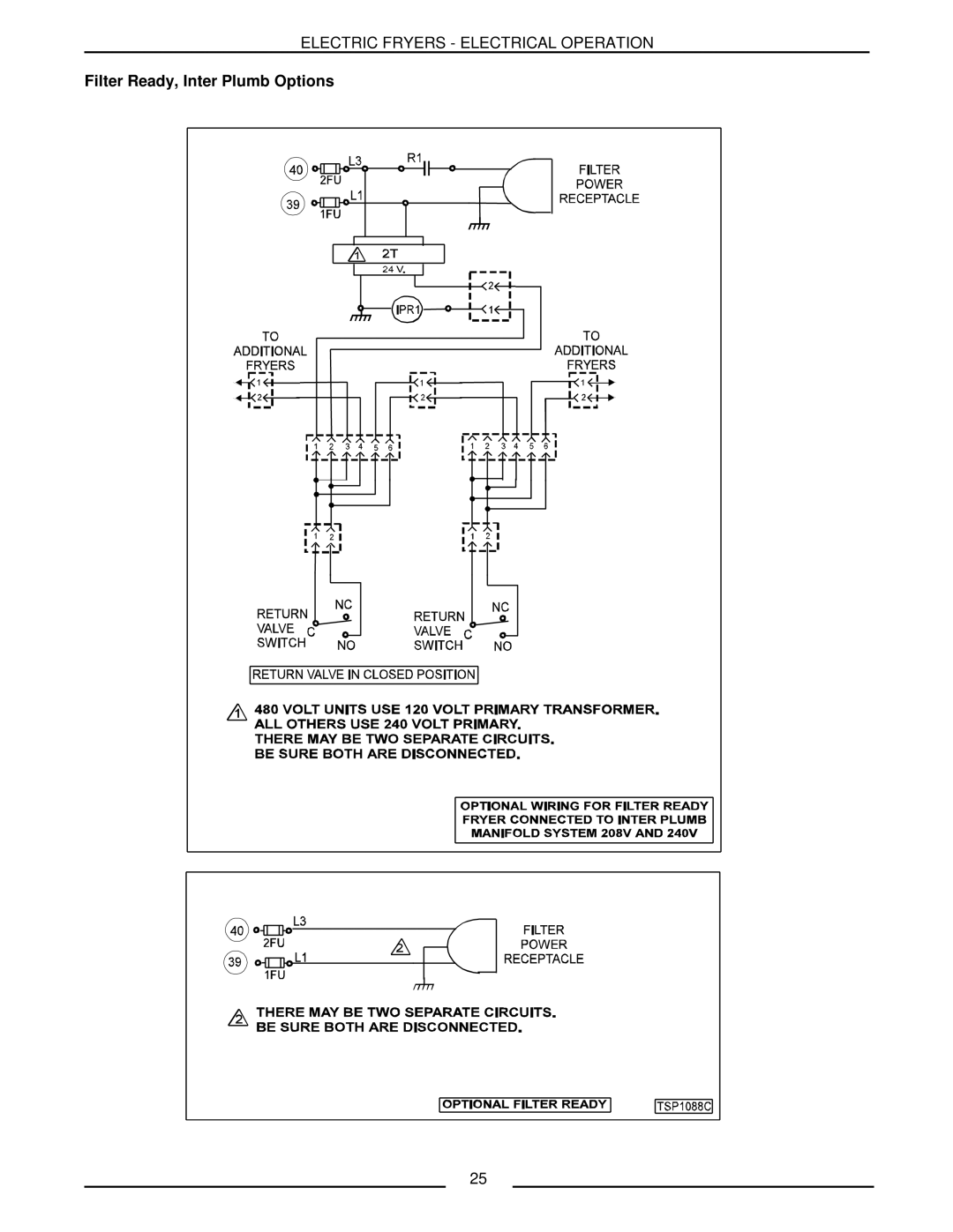 Vulcan-Hart ERD40 service manual Filter Ready, Inter Plumb Options 