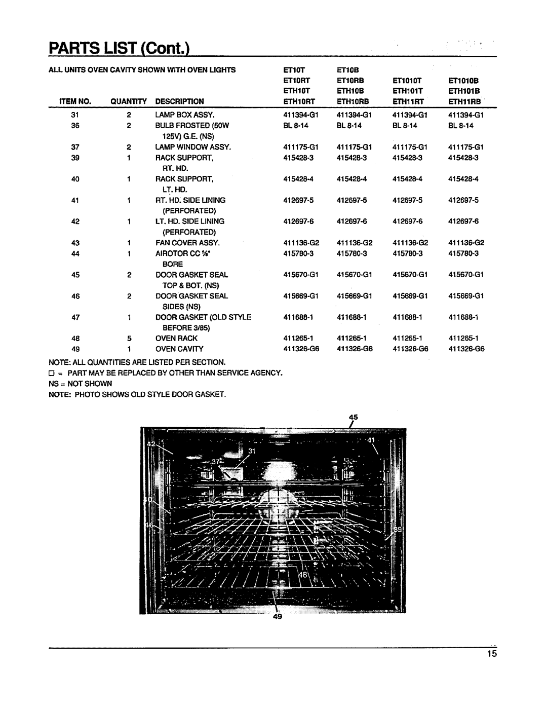 Vulcan-Hart ETH101, ETH88R, ETH10R, ETH8R, ET8R, ET88R, ET101R, ET10R manual 