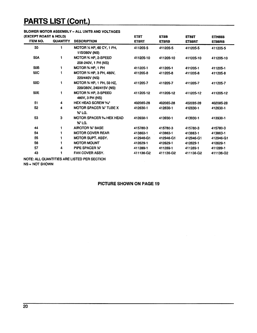 Vulcan-Hart ETH8R, ETH88R, ETH101, ETH10R, ET8R, ET88R, ET101R, ET10R manual 