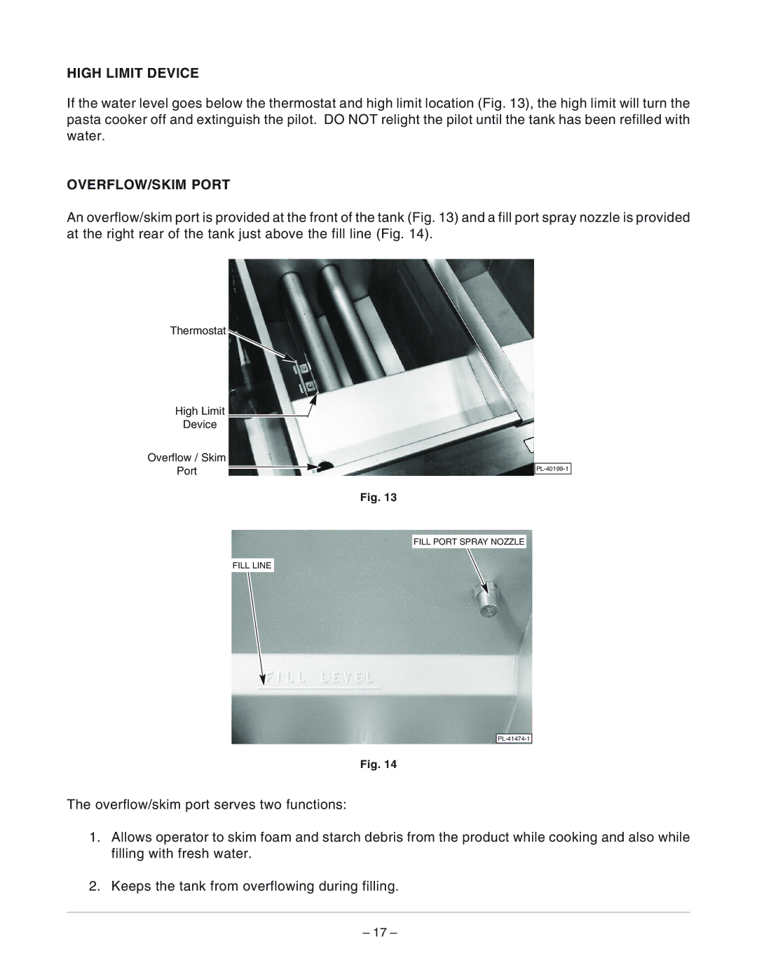 Vulcan-Hart ML-126881, ML-126883, GPC12S manual High Limit Device, OVERFLOW/SKIM Port 