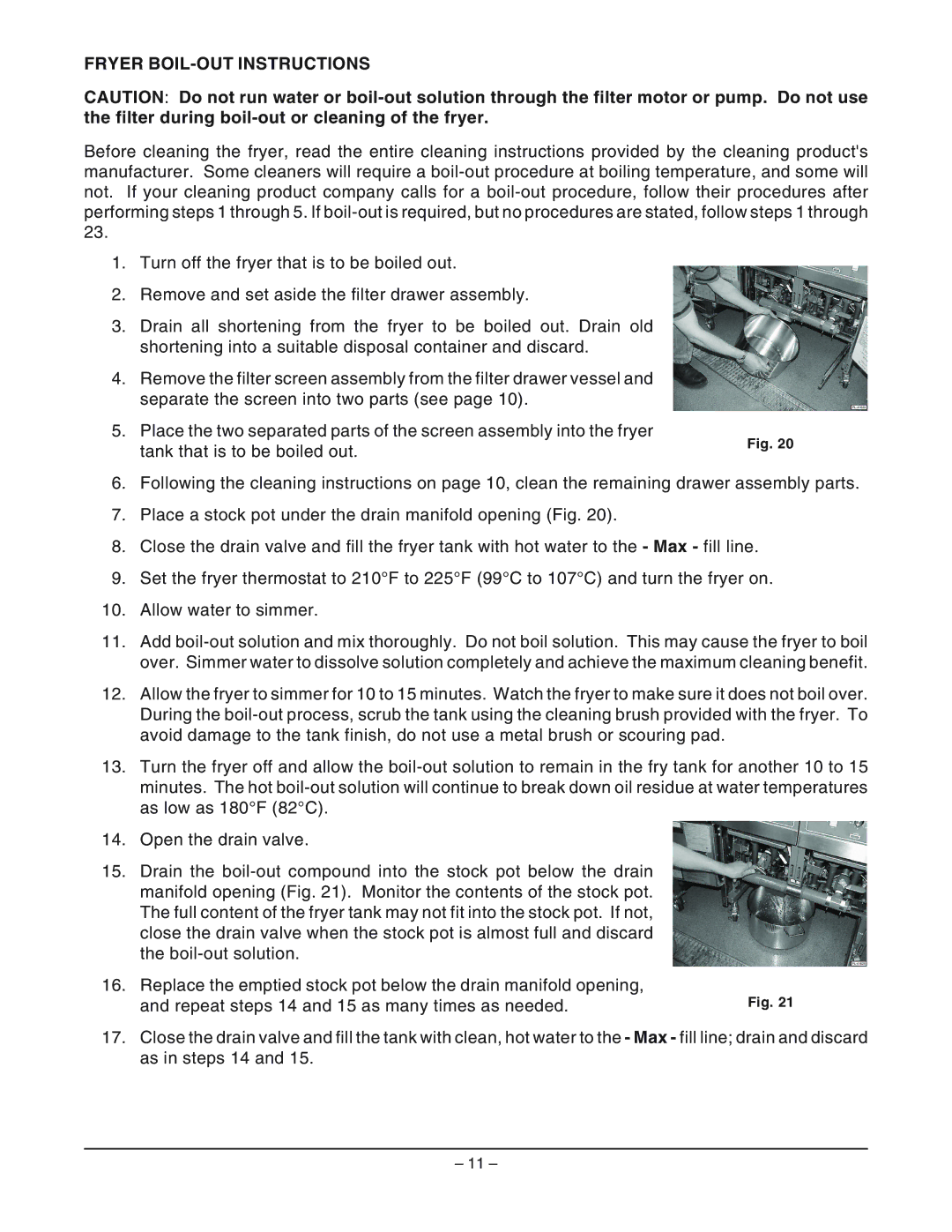 Vulcan-Hart GRD65F ML-126738, GRD85F ML-126741, GRD45F ML-126735, GRC35F ML-126733 Fryer BOIL-OUT Instructions 