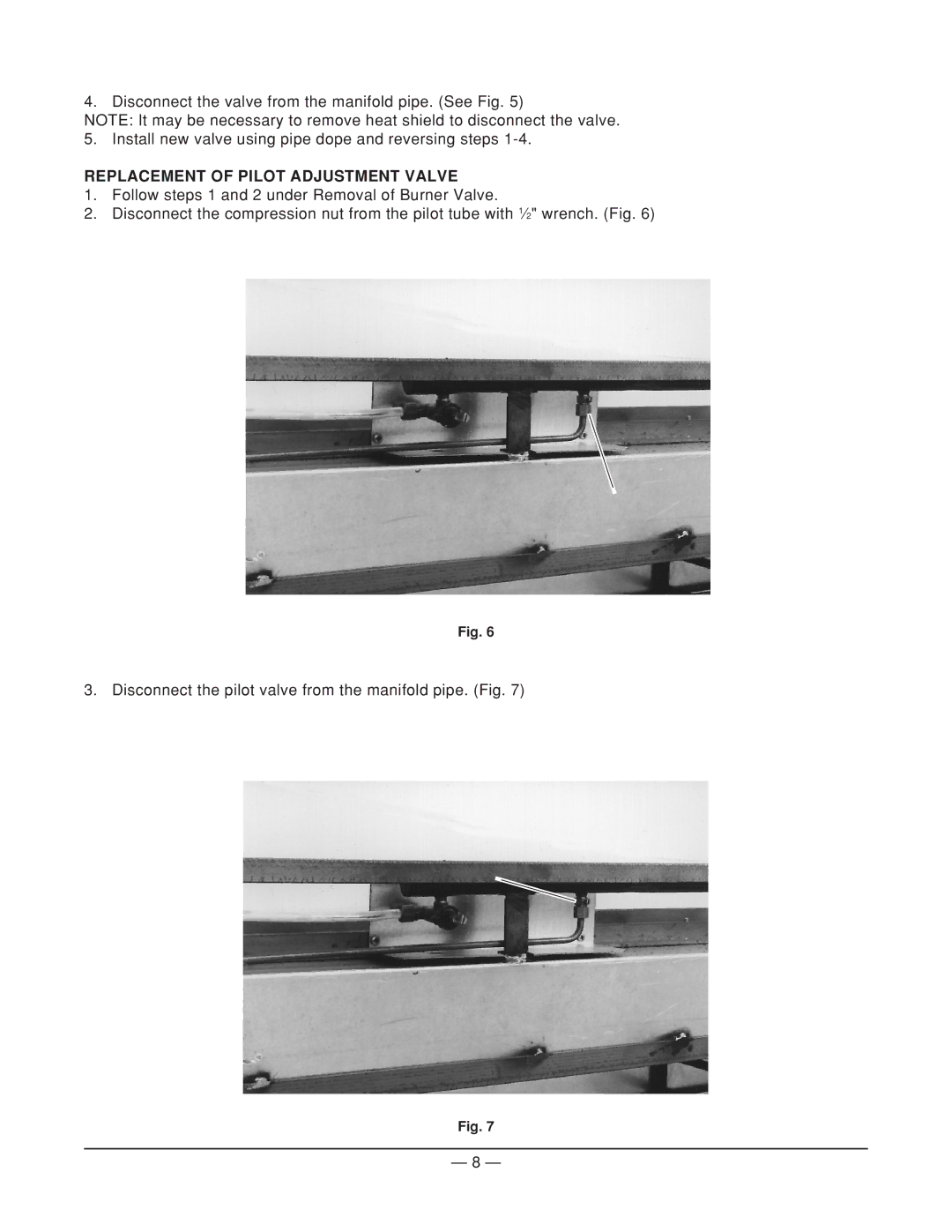 Vulcan-Hart ICM48, ICM24, ICM36, ICM60, ICM72 service manual Replacement of Pilot Adjustment Valve 