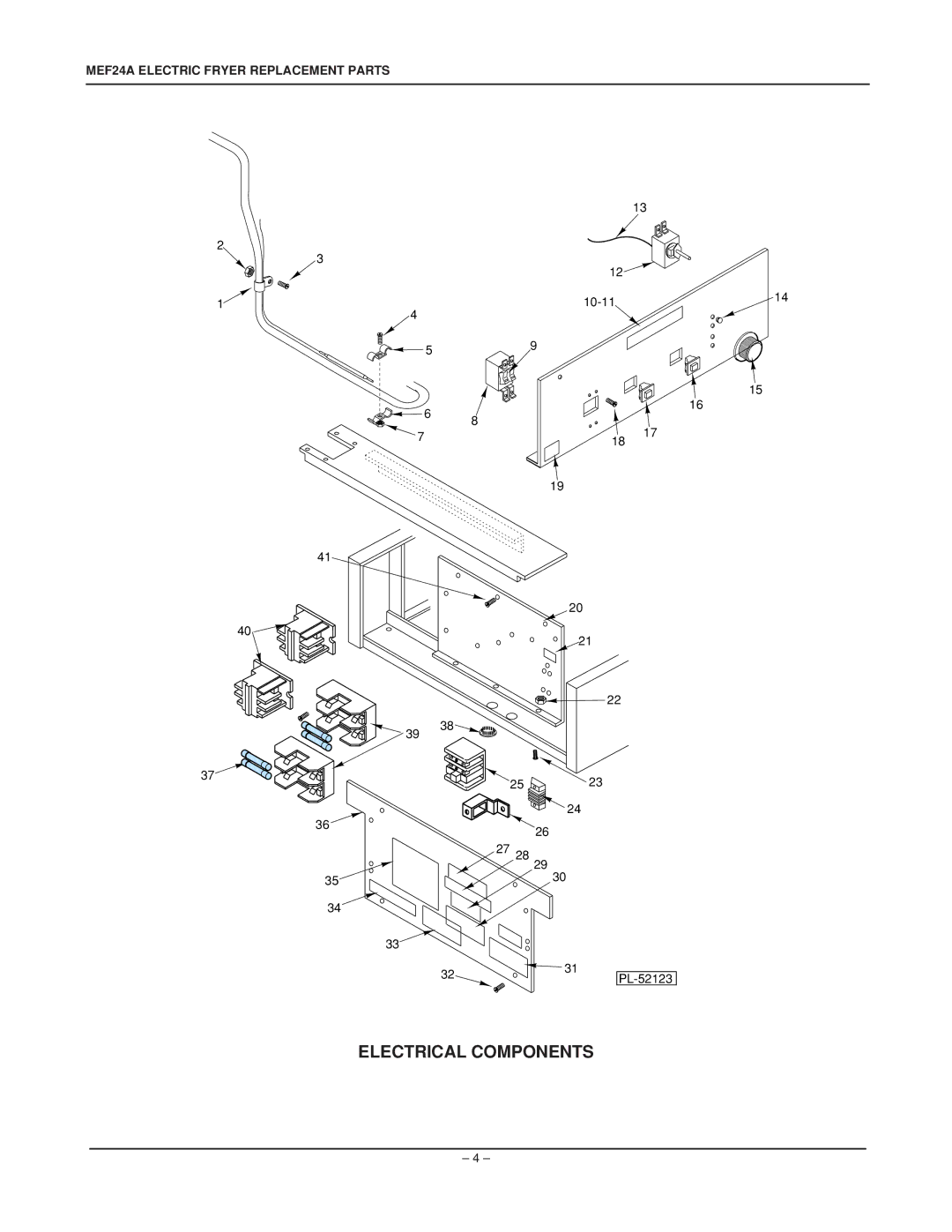 Vulcan-Hart ML-52837, MEF24A, ML-52836 service manual Electrical Components 