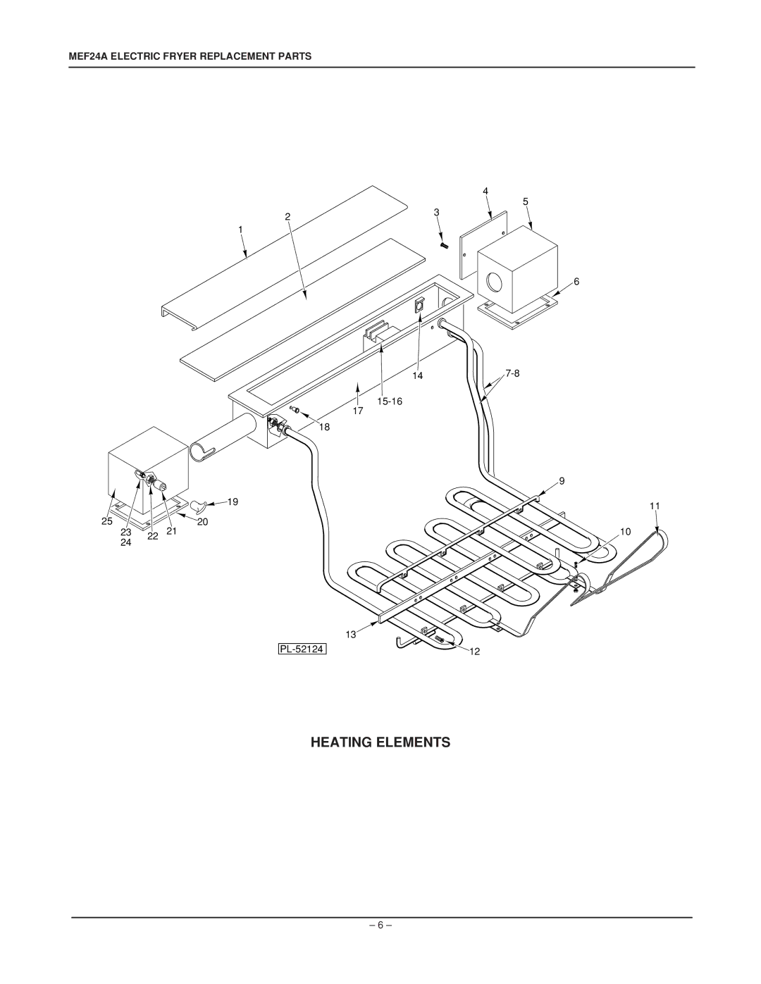 Vulcan-Hart MEF24A, ML-52837, ML-52836 service manual Heating Elements 