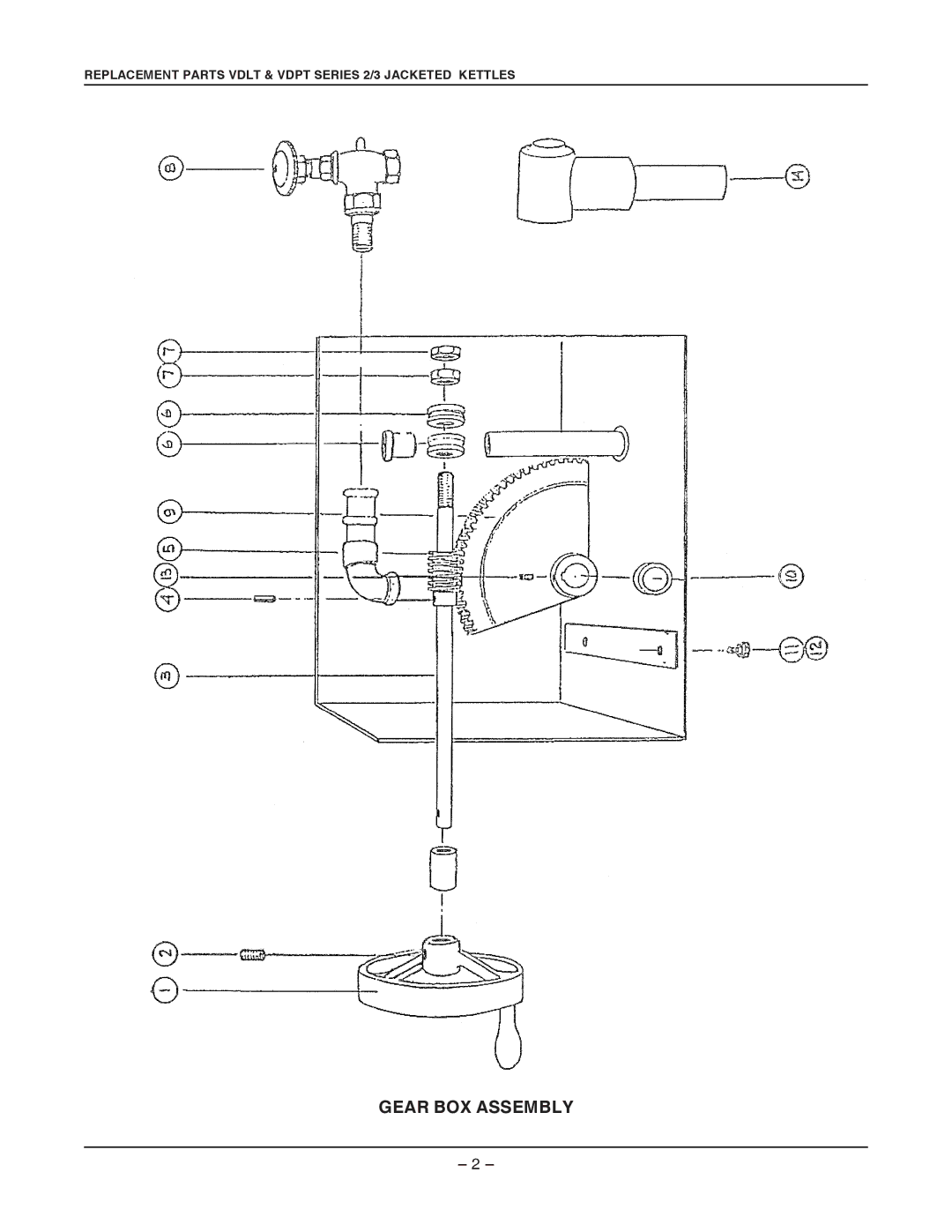 Vulcan-Hart ML-103417, ML-103416, ML-103418 Gear BOX Assembly, Replacement Parts Vdlt & Vdpt Series 2/3 Jacketed Kettles 