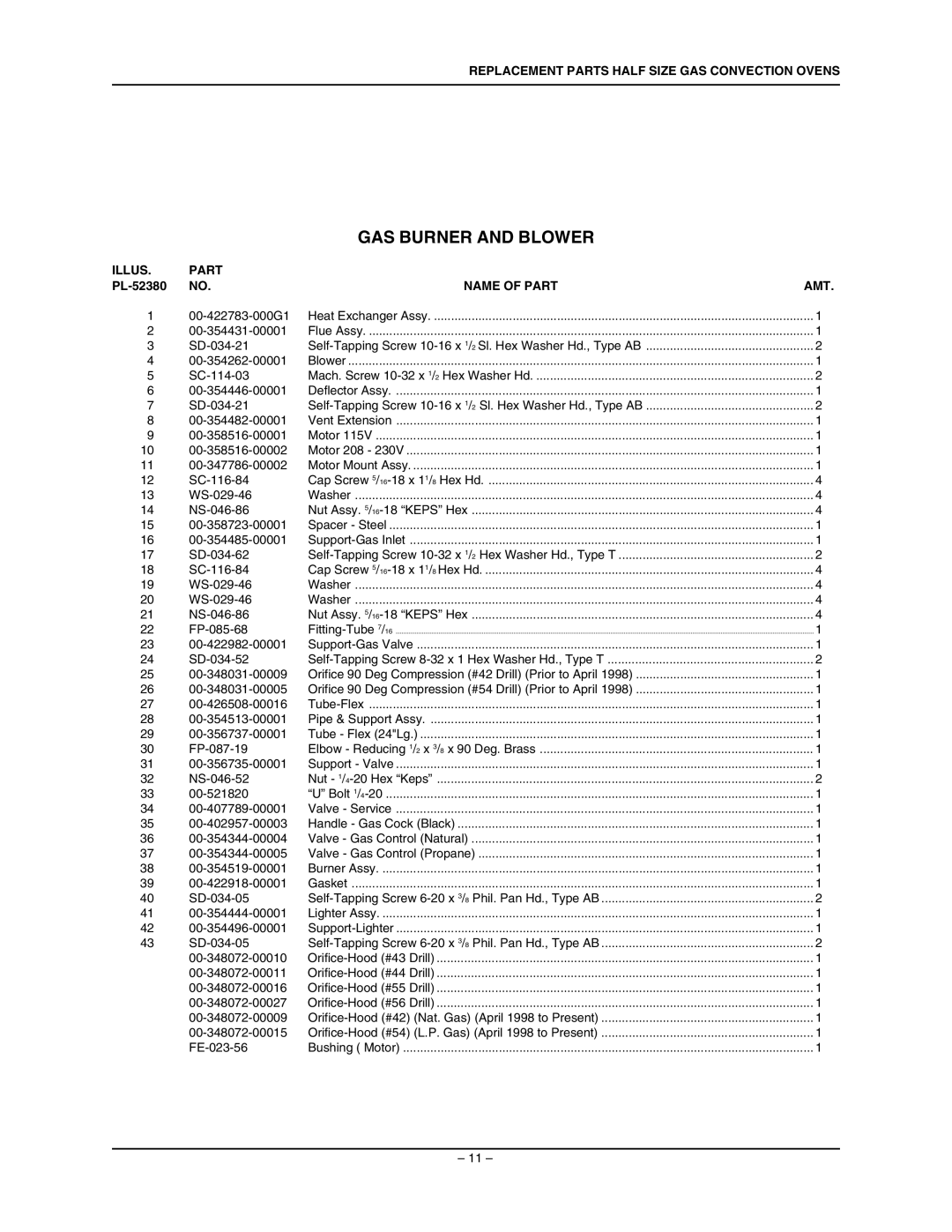 Vulcan-Hart ML-114569, ML-114571 manual PL-52380 