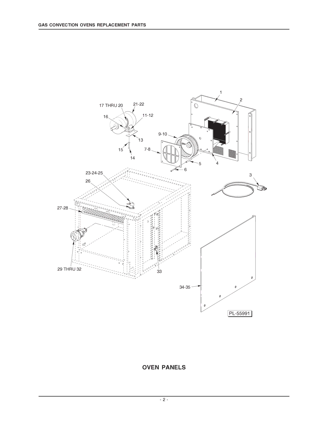 Vulcan-Hart ML-126610, ML-126612, VC6GS, VC4GS manual Oven Panels 