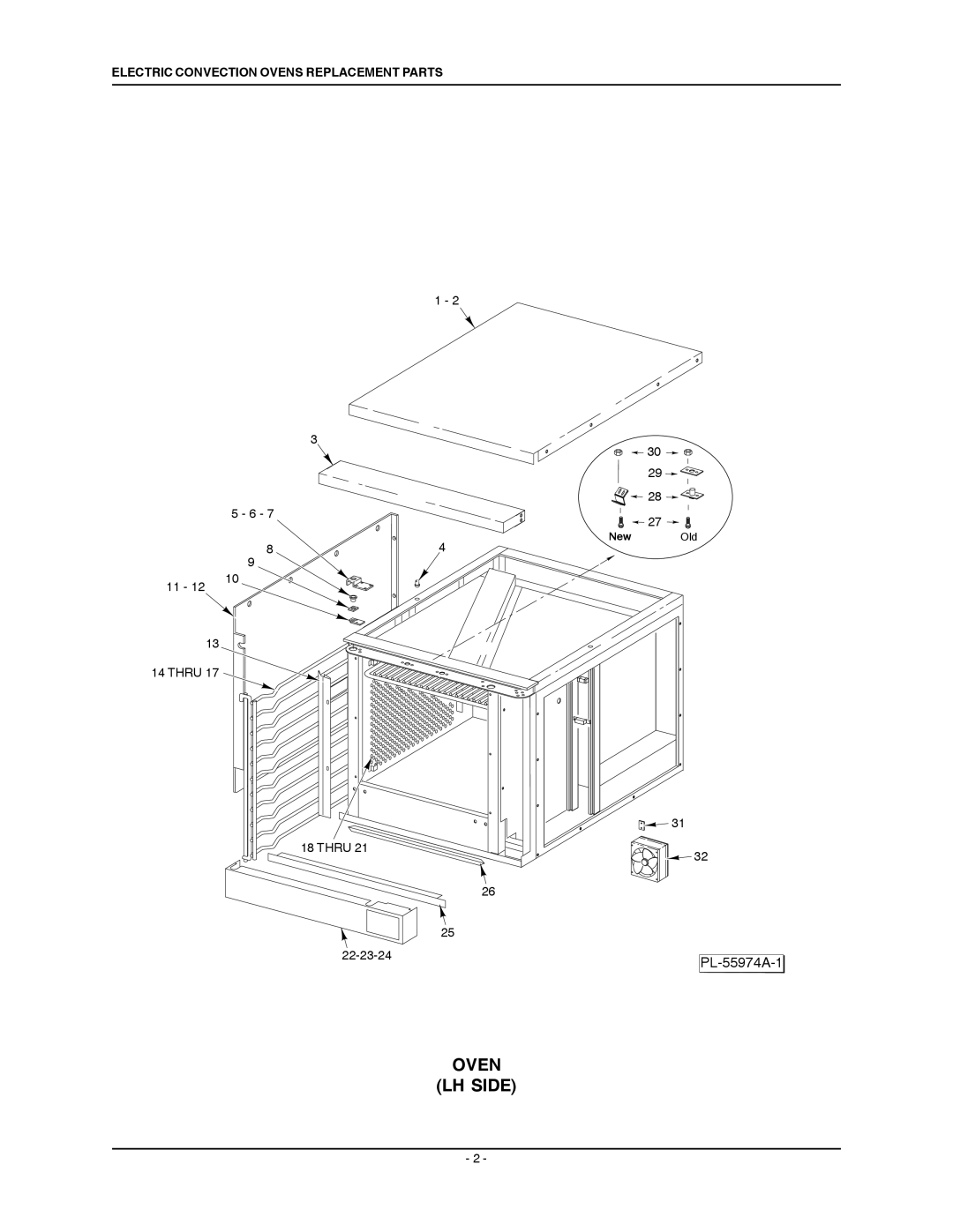 Vulcan-Hart ML-126743, ML-126746 manual Oven LH Side 