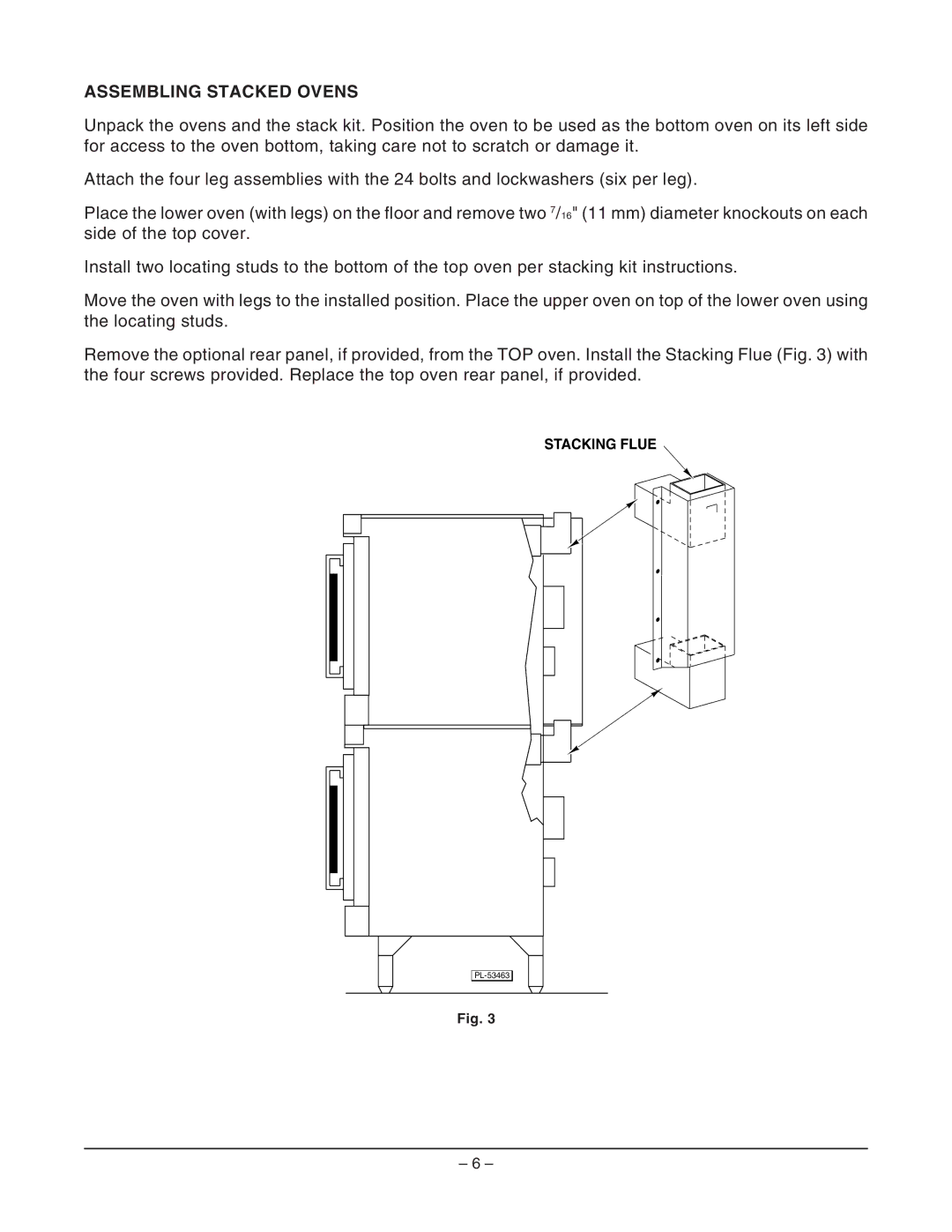 Vulcan-Hart ML-126748, ML-126745, ML-126744, ML-126747, VC4EC, C4ED operation manual Assembling Stacked Ovens 