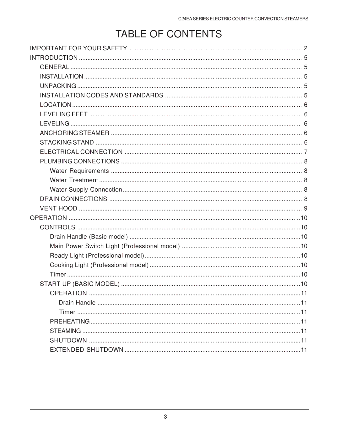 Vulcan-Hart ML 136048, ML 136045, ML 136038, ML 136047, ML 136046, ML 136037, ML 136044, ML 136043 Table of Contents 