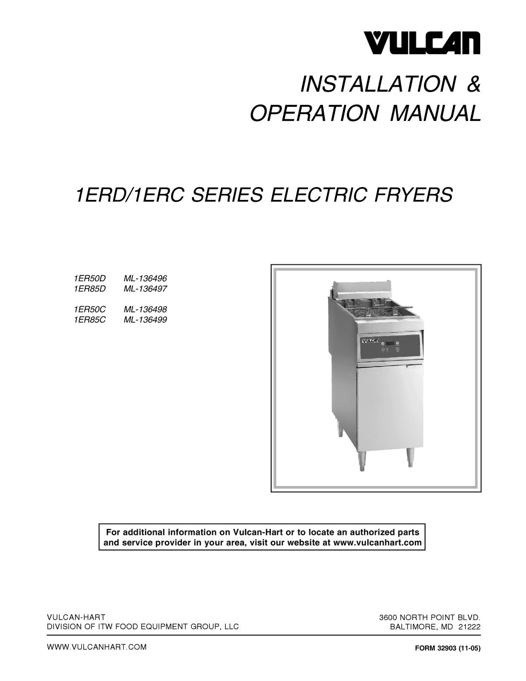 Vulcan-Hart ML-136498, ML-136499, ML-136497, ML-136496, 1ER50D, 1ER50C, 1ER85C, 1ER85D operation manual Installation 