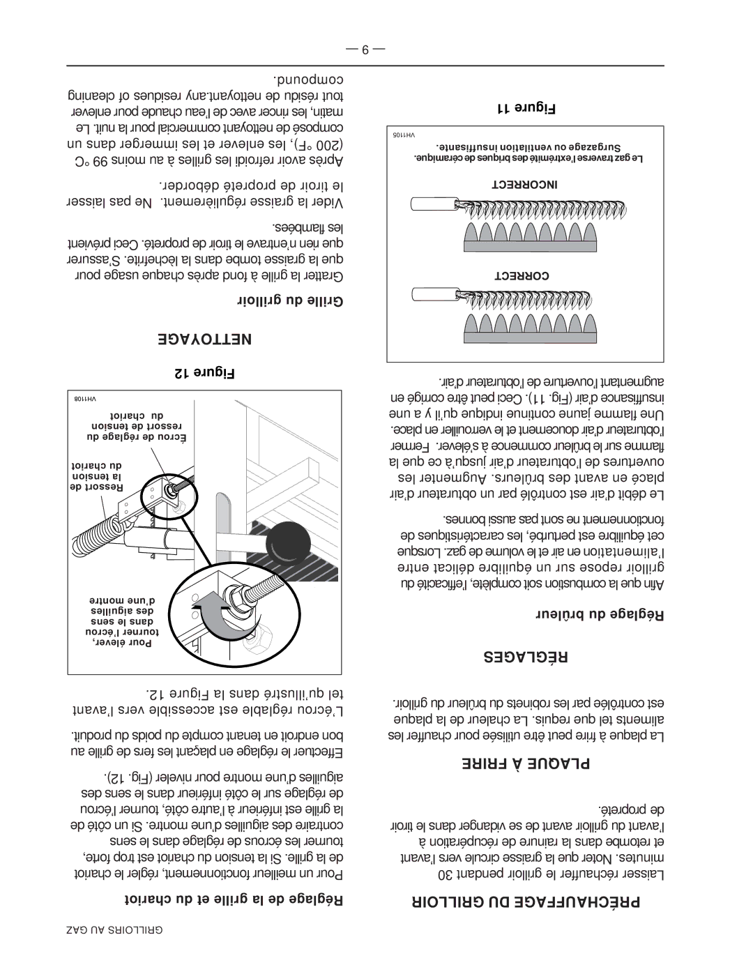 Vulcan-Hart ML-136590, VST4B operation manual Nettoyage, Réglages, Frire À Plaque, Grilloir DU Préchauffage 