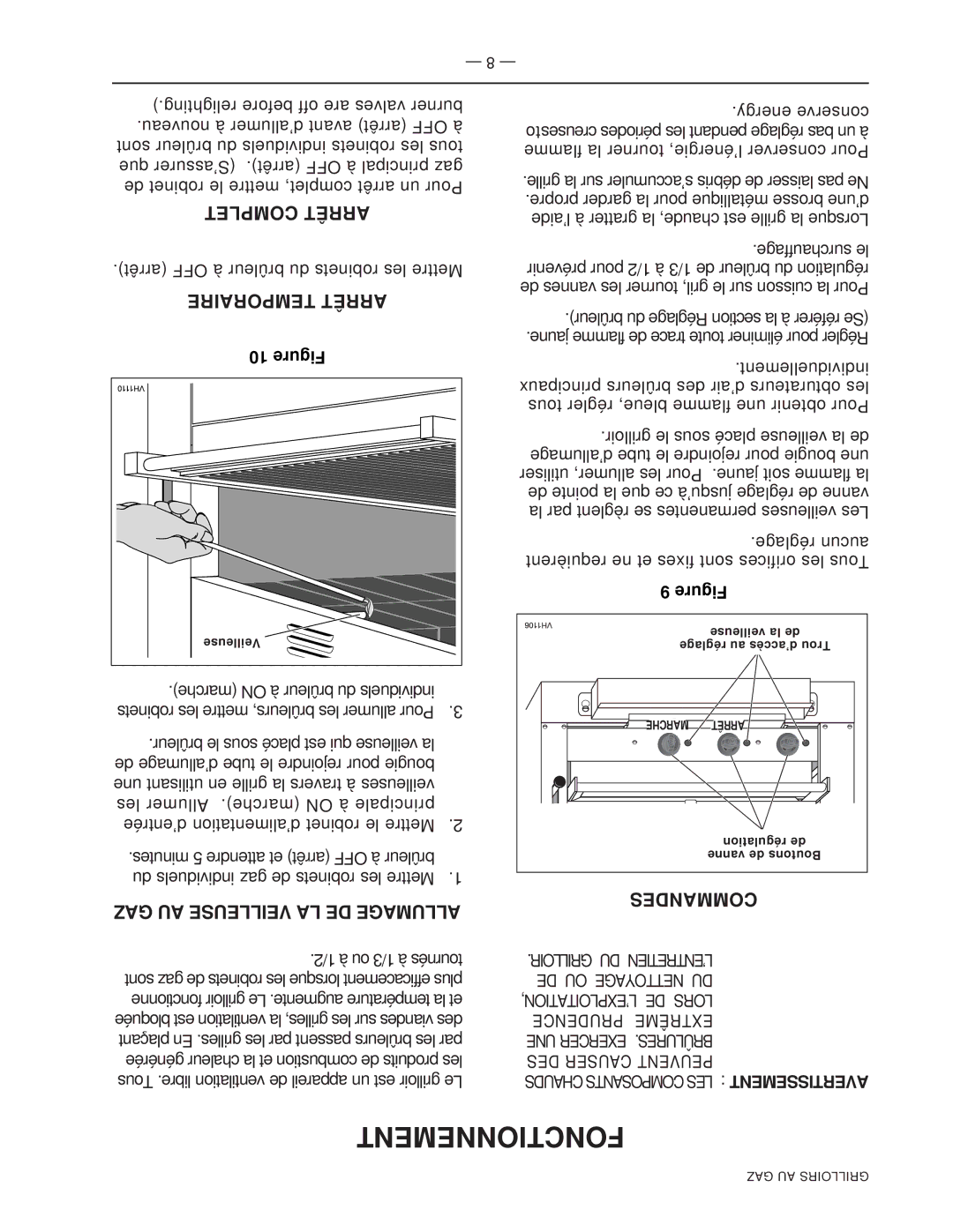 Vulcan-Hart VST4B, ML-136590 operation manual Fonctionnement, Complet Arrêt, Temporaire Arrêt, Commandes 