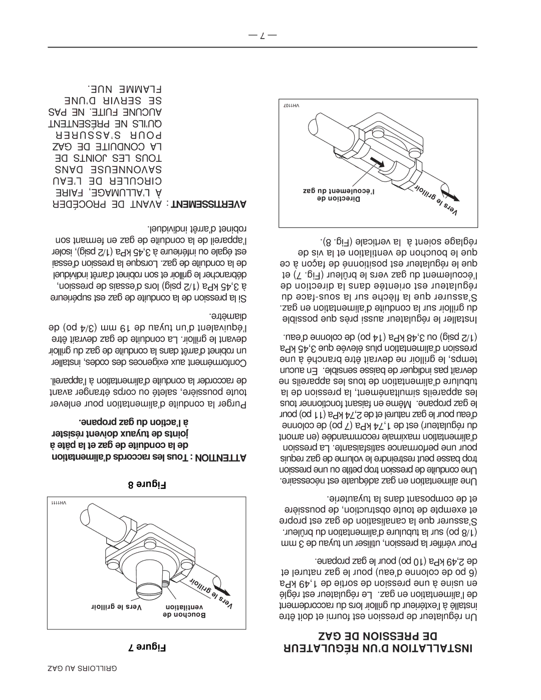 Vulcan-Hart ML-136590, VST4B operation manual GAZ DE Pression DE Régulateur D’UN Installation 