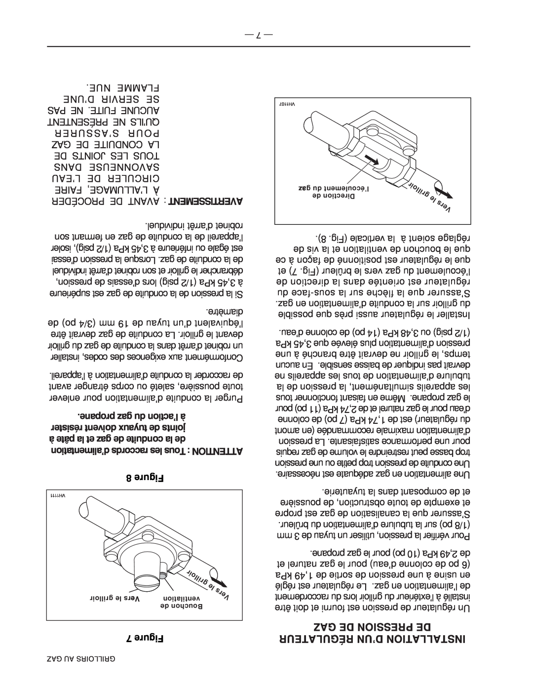 Vulcan-Hart ML-136590, VST4B operation manual Gaz De Pression De Régulateur D’Un Installation 