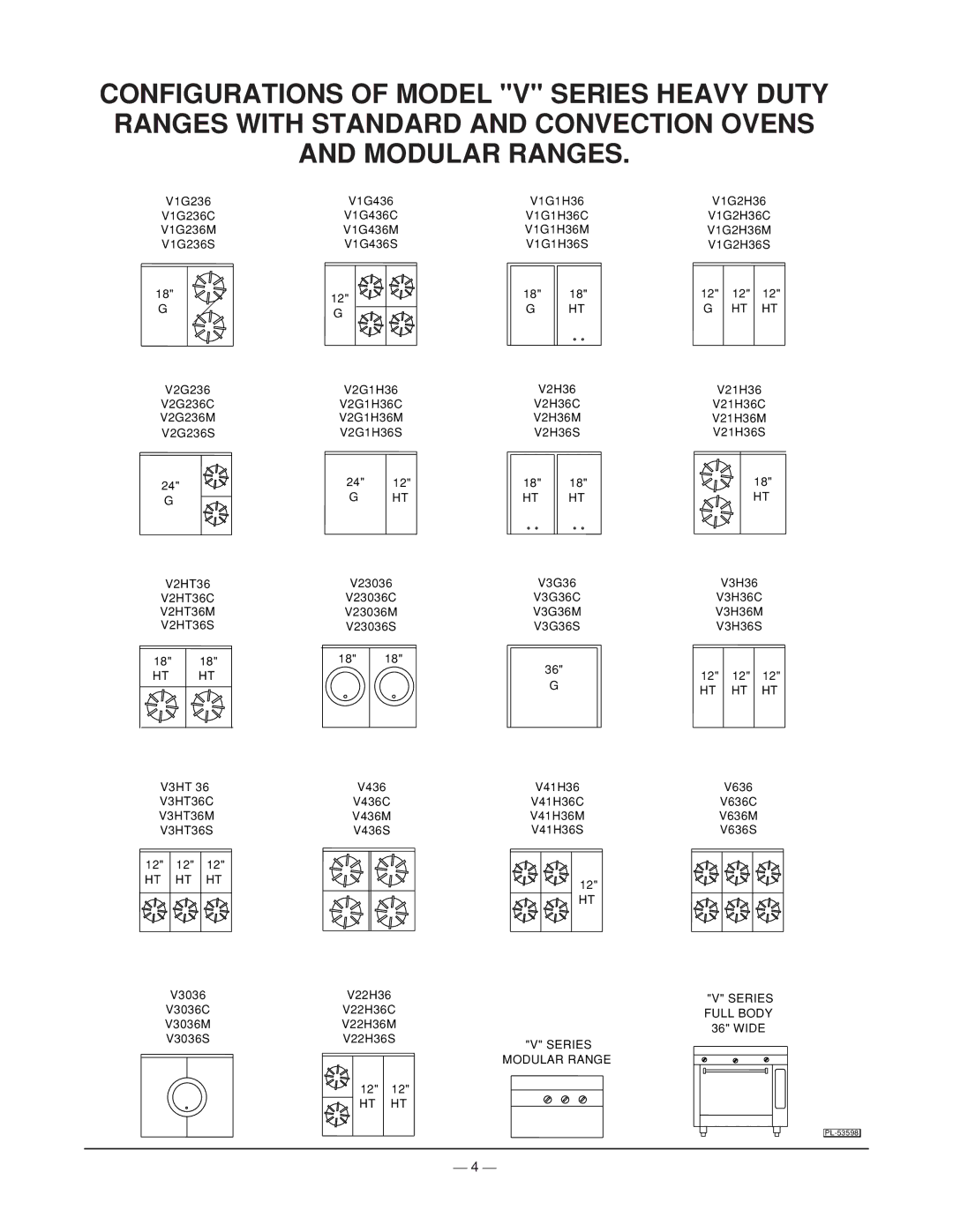 Vulcan-Hart ML-44905Z operation manual V2HT36C V2HT36M V2HT36S HT HT 