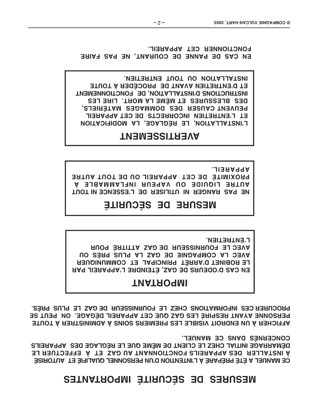 Vulcan-Hart GH60TC, ML-52168, ML-53146, ML-52144, ML-52159, ML-52157, GH60C Avertissement, Importantes Sécurité DE Mesures 