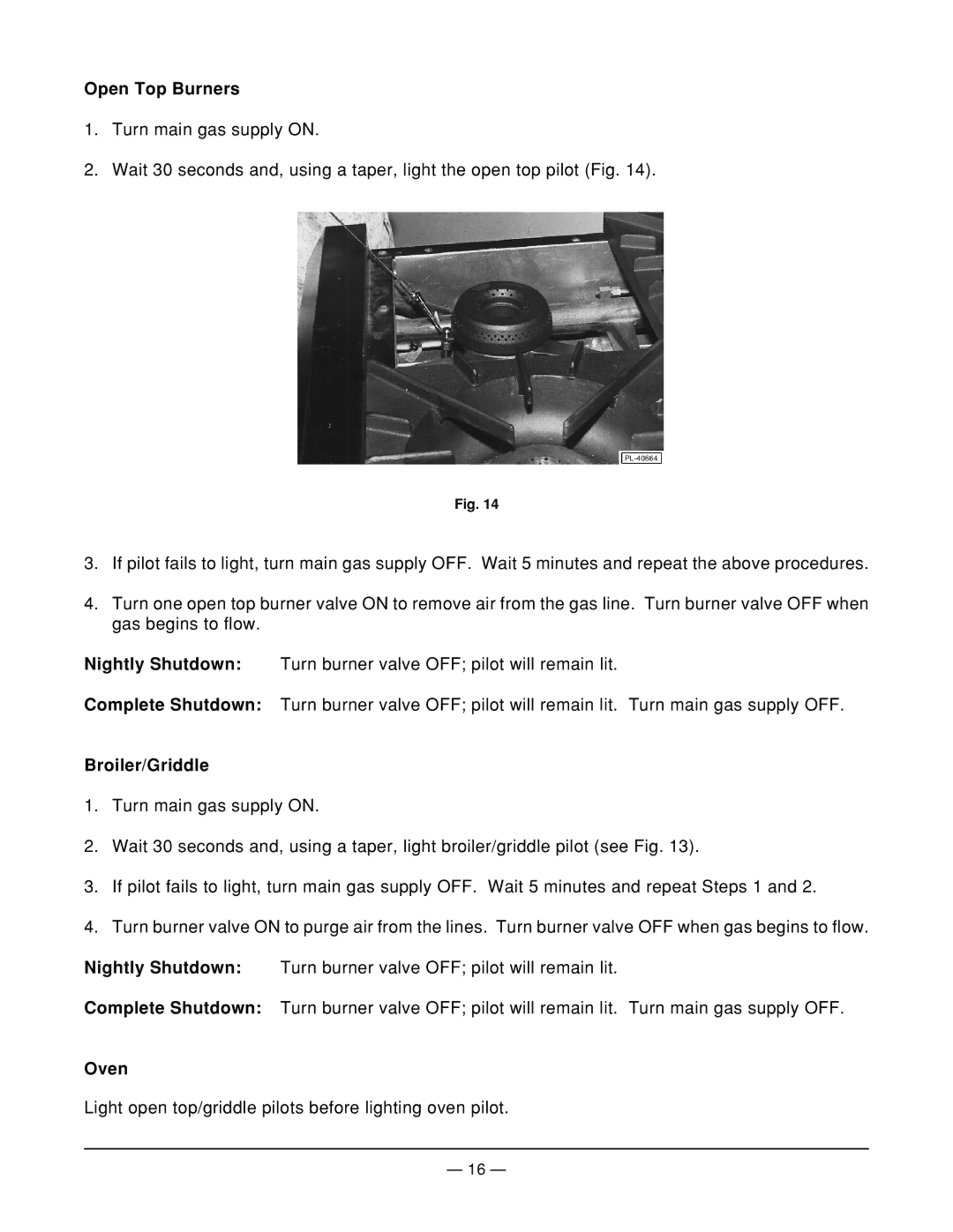 Vulcan-Hart EG260 ML-52490, MODEL EG36, EG48 ML-114956, EG24 ML-52486, EG36 ML-52487 Open Top Burners, Broiler/Griddle, Oven 