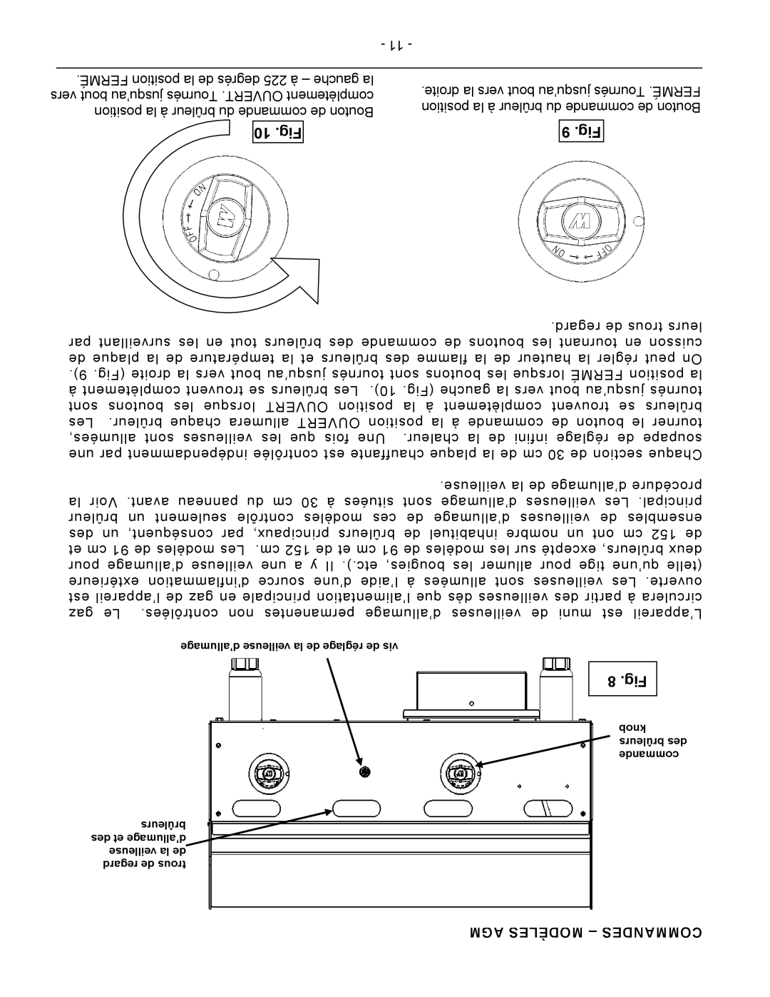 Vulcan-Hart AGM60, MSA72 ASA72, MSA60 ASA60, MSA48 ASA48, MSA24 ASA24, MSA36 ASA36, AGM72, AGM36 10 .Fig, AGM Modèles Commandes 
