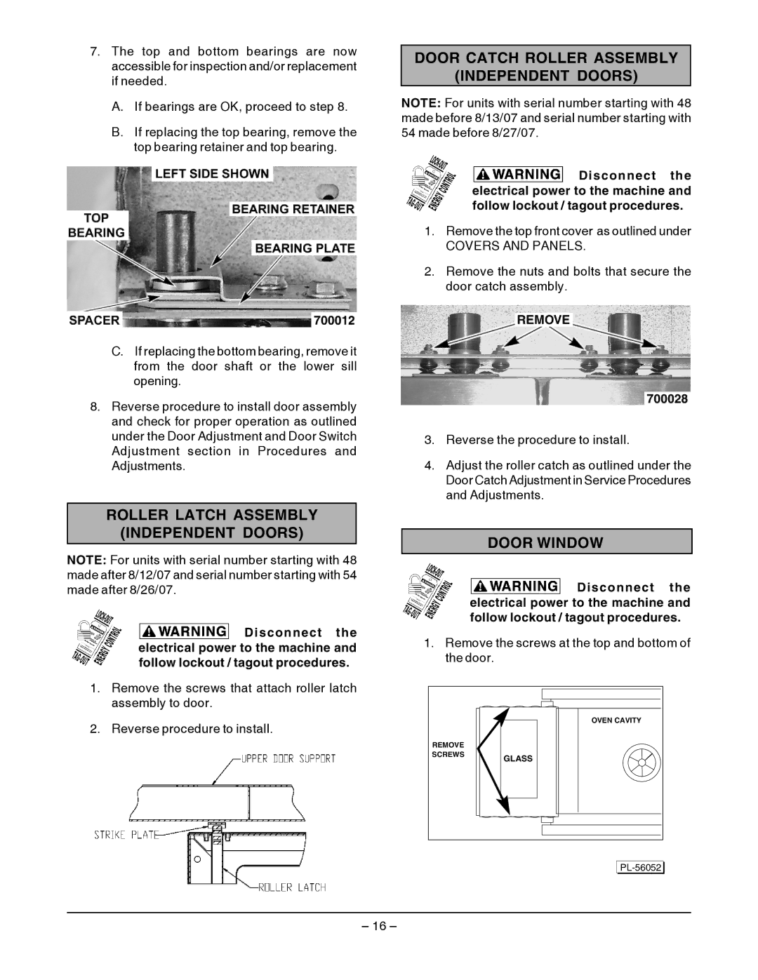 Vulcan-Hart SG4D Roller Latch Assembly Independent Doors, Door Catch Roller Assembly Independent Doors, Door Window 