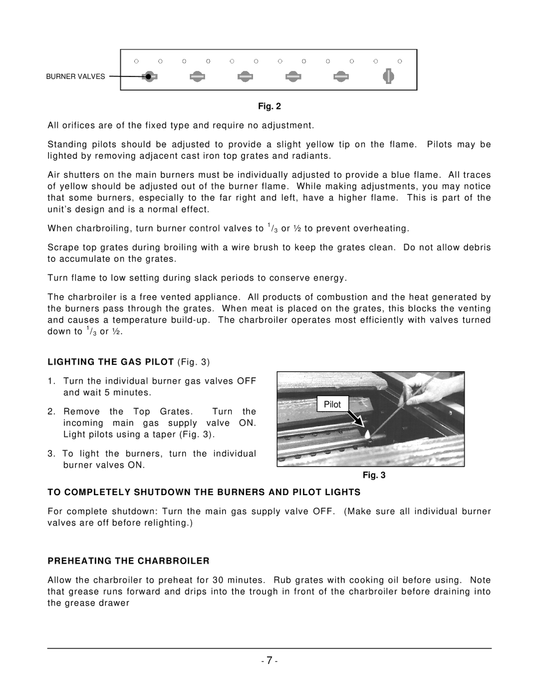 Vulcan-Hart ML-710545, VACB25, VACB72, VACB60, VACB36, VACB47, VACB20 To Completely Shutdown the Burners and Pilot Lights 