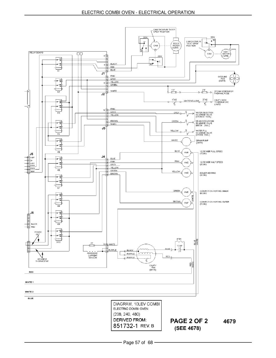 Vulcan-Hart VCE6H 126177, VCE20H 126172, VCE10H 126178, VCE20F 126173, VCE10F 126179 Electric Combi Oven Electrical Operation 