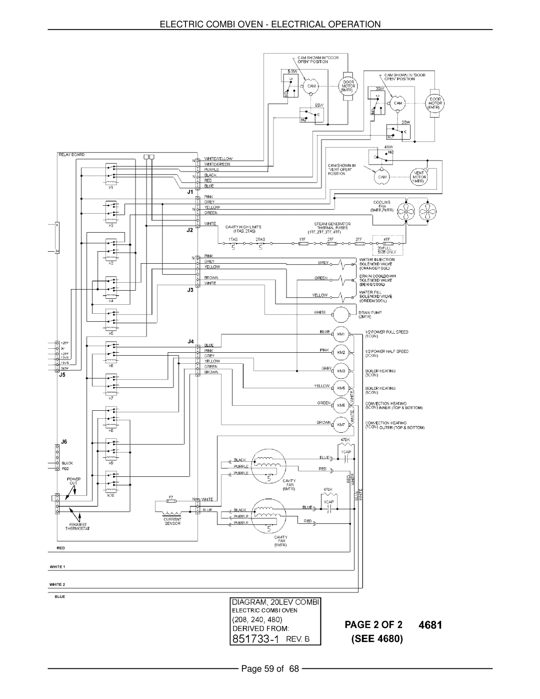 Vulcan-Hart VCE10F 126179, VCE20H 126172, VCE10H 126178, VCE6H 126177, VCE20F 126173 Electric Combi Oven Electrical Operation 