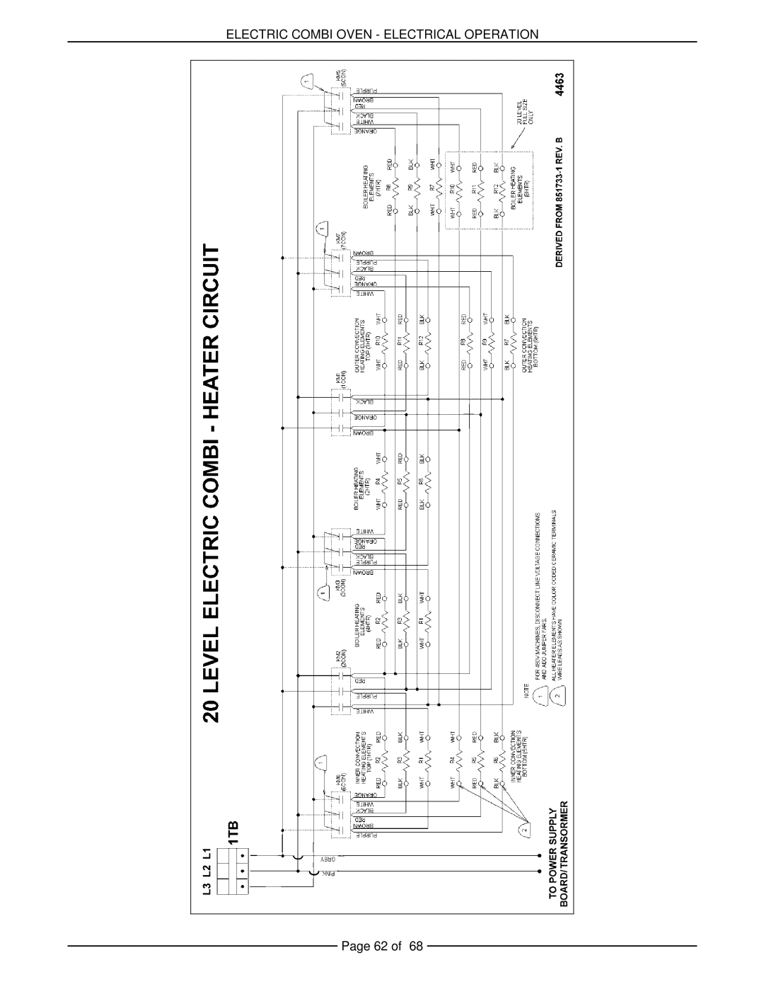 Vulcan-Hart VCE6H 126177, VCE20H 126172, VCE10H 126178, VCE20F 126173, VCE10F 126179 Electric Combi Oven Electrical Operation 