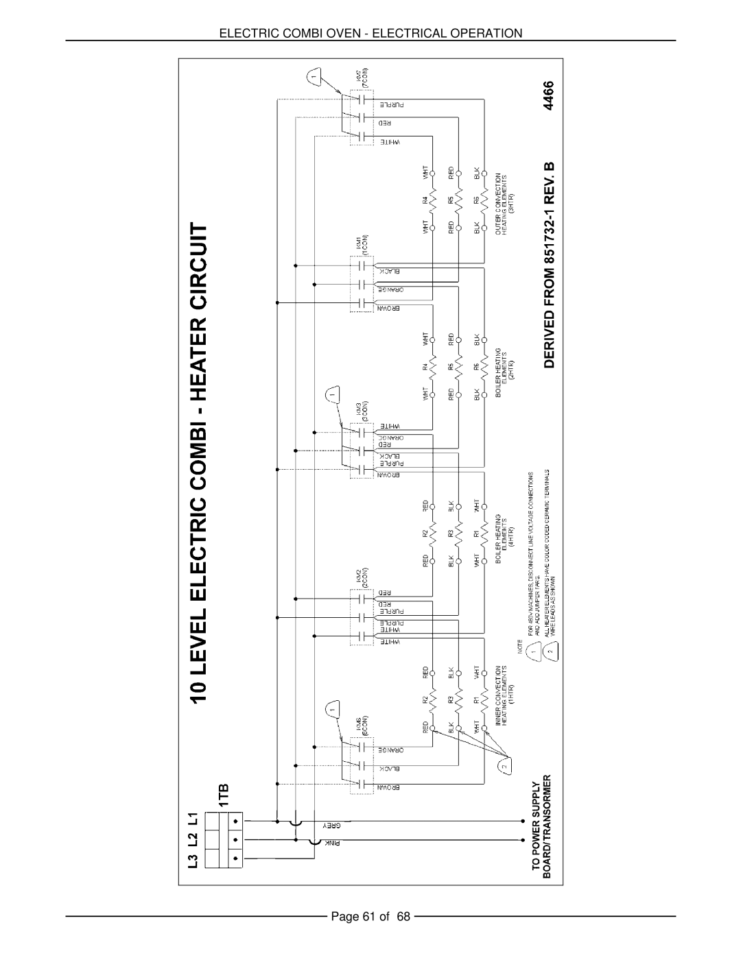 Vulcan-Hart VCE10H 126178, VCE20H 126172, VCE6H 126177, VCE20F 126173 Electric Combi Oven - Electrical Operation, Page 61 of 