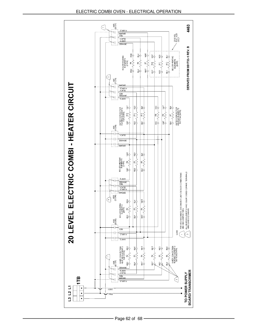 Vulcan-Hart VCE6H 126177, VCE20H 126172, VCE10H 126178, VCE20F 126173 Electric Combi Oven - Electrical Operation, Page 62 of 