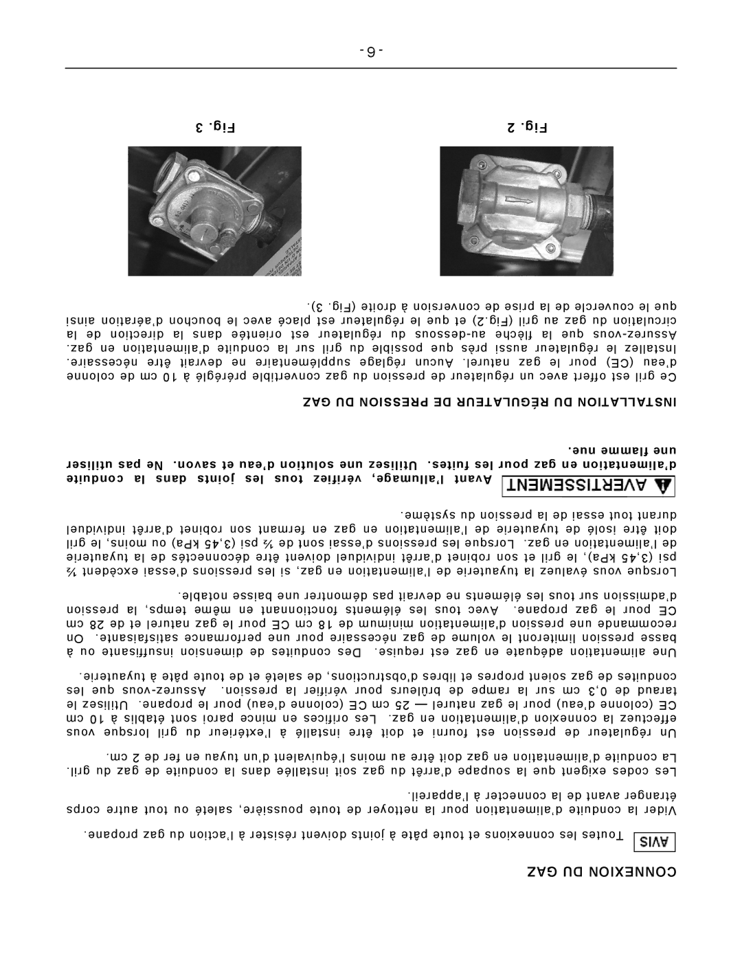 Vulcan-Hart VCRB47, VCRB25, VCRB36 operation manual GAZ DU Connexion, GAZ DU Pression DE Régulateur DU Installation 