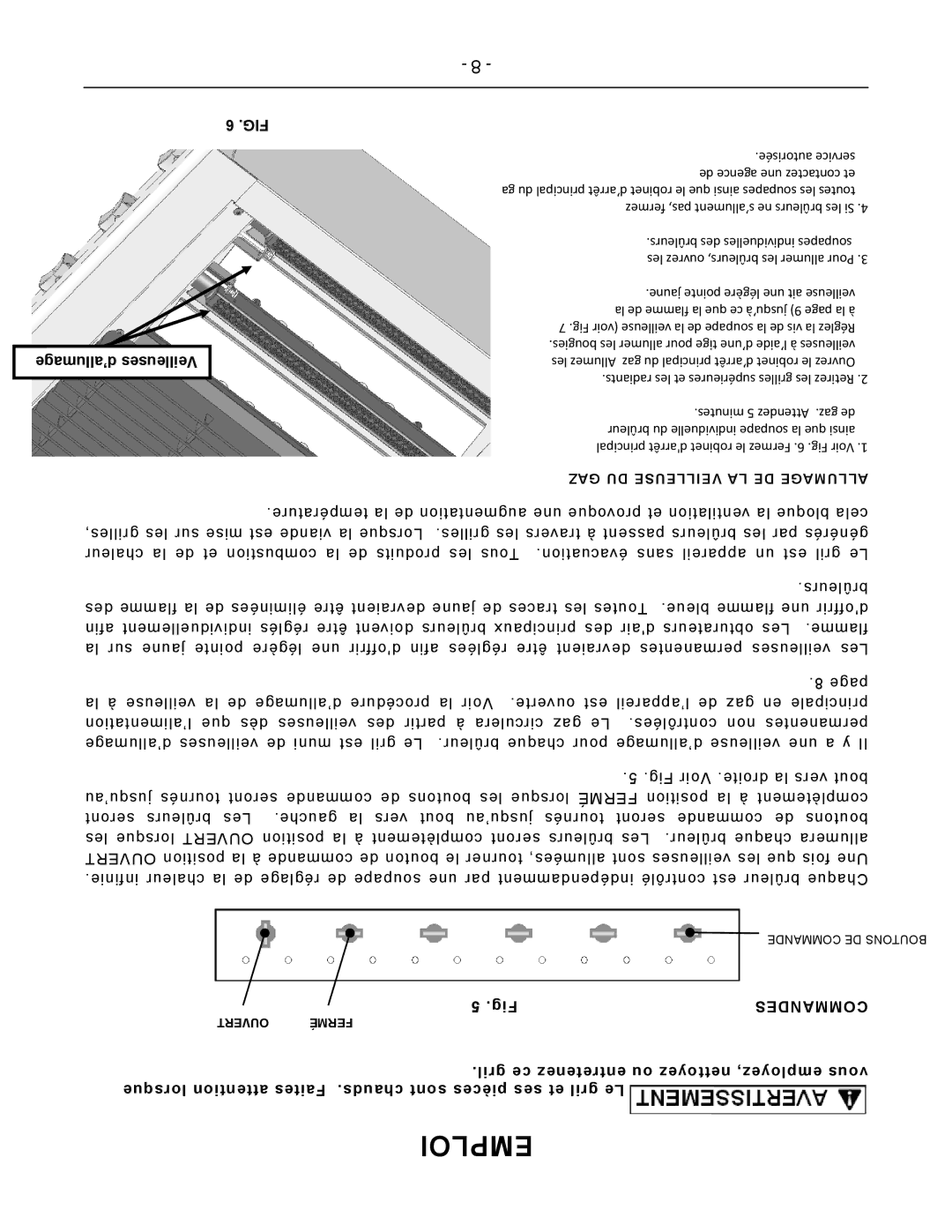 Vulcan-Hart VCRB36, VCRB47, VCRB25 operation manual Emploi, Commandes 