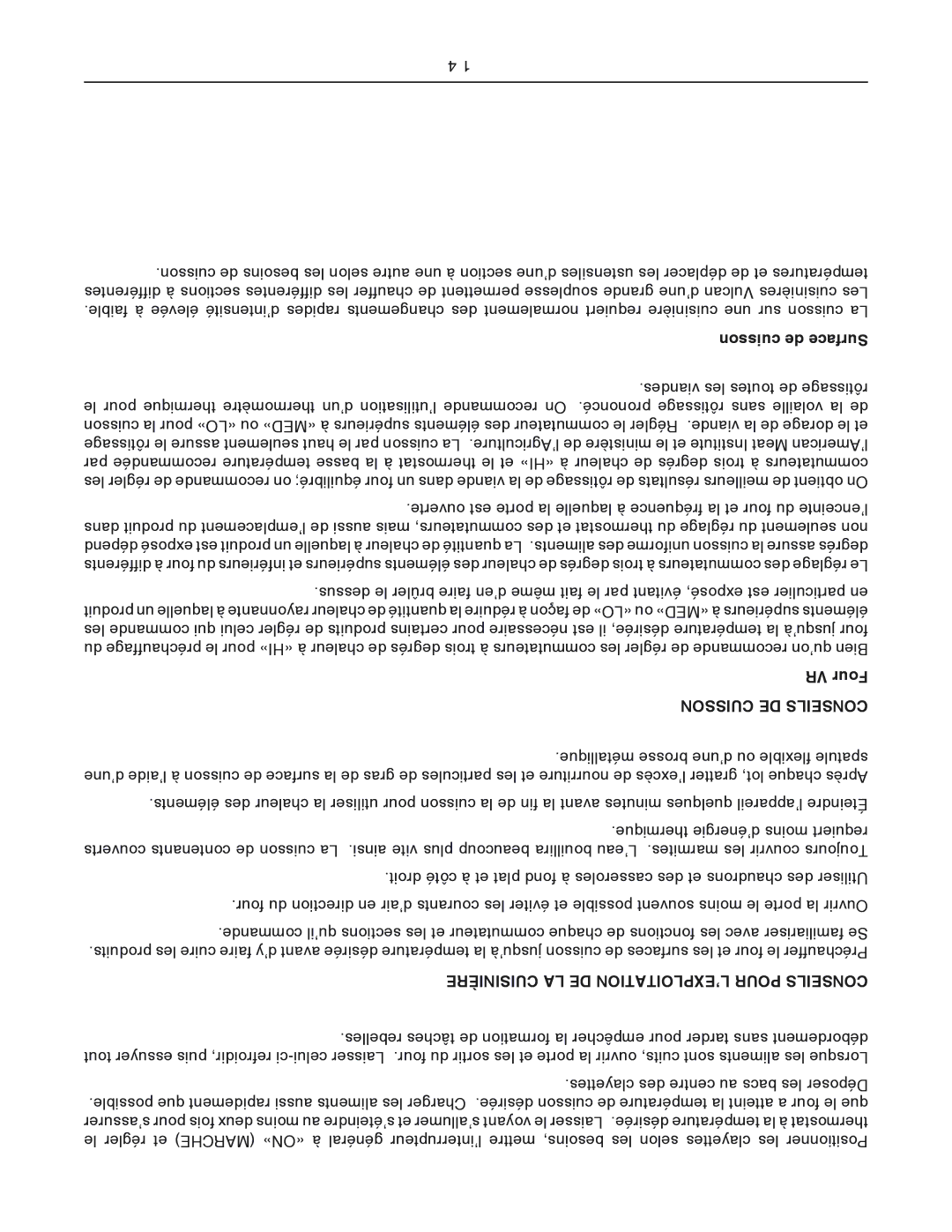 Vulcan-Hart VRC, VEX, VMX Cuisson de Surface, VR Four, Cuisson DE Conseils, Cuisinière LA DE L’EXPLOITATION Pour Conseils 